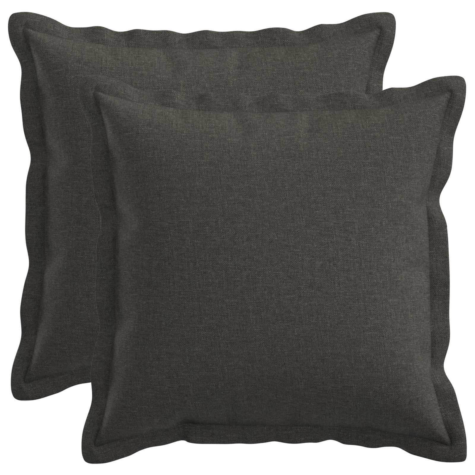 Párna huzat 2 pcs houten sötétszürke 30 x 30 cm műlenszövet