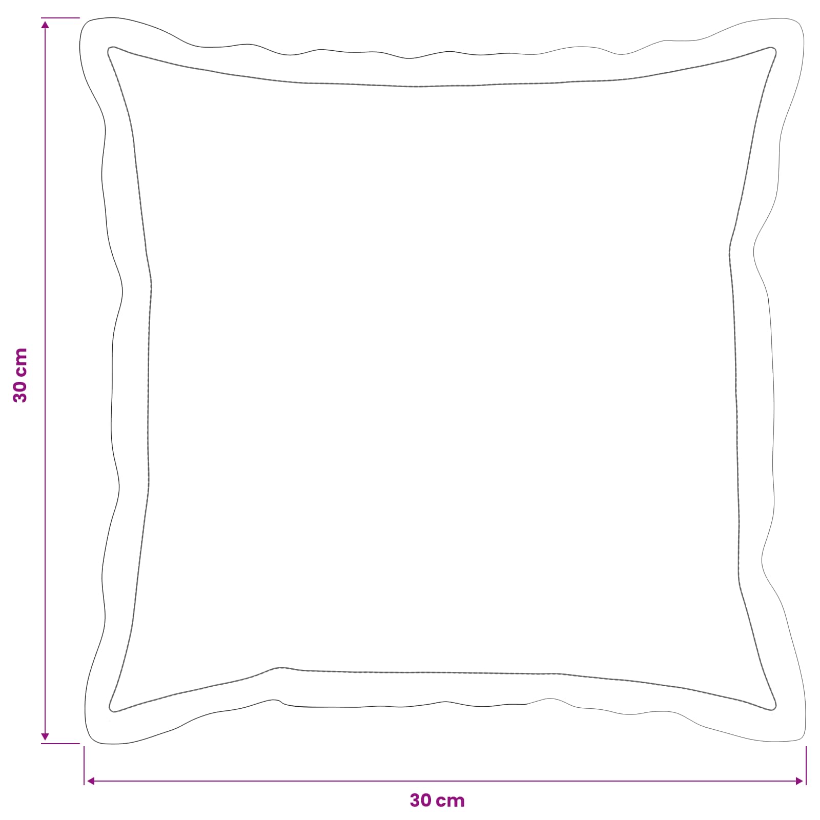 Párna huzat 2 pcs houten kék 30 x 30 cm bársony