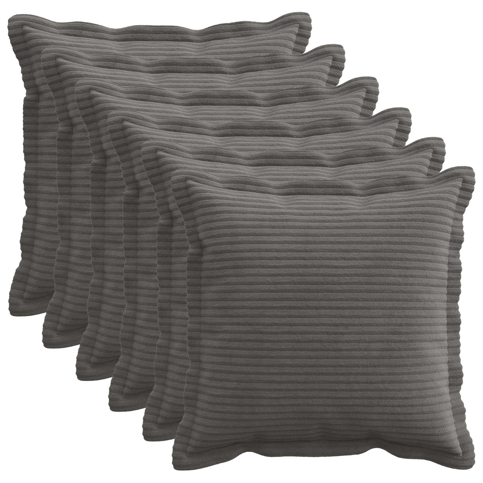 Párna huzat 6 db houten sötétszürke 30 x 30 cm cord