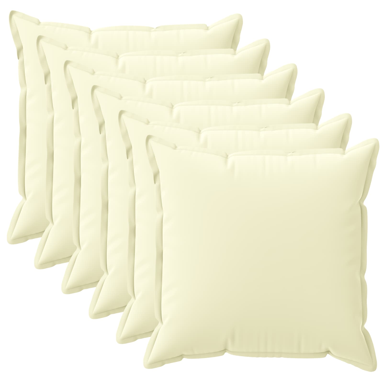 Párna huzat 6 db houten krémszínű 30 x 30 cm poliészter