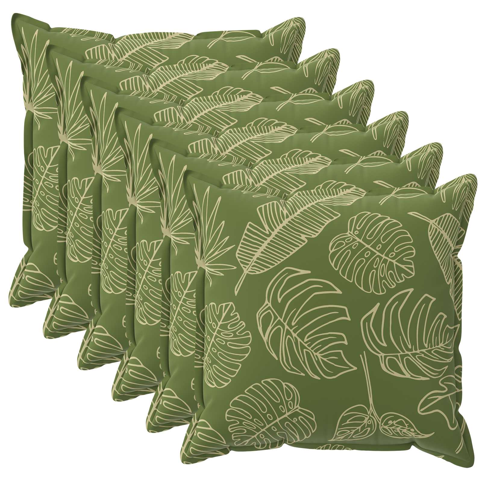 Párna huzat 6 db houten levélminta 30 x 30 cm poliészter