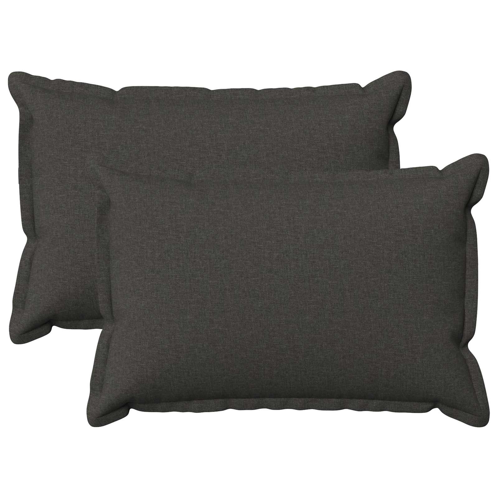 Párna huzat 2 db houten sötétszürke 30 x 50 cm műlenszövet