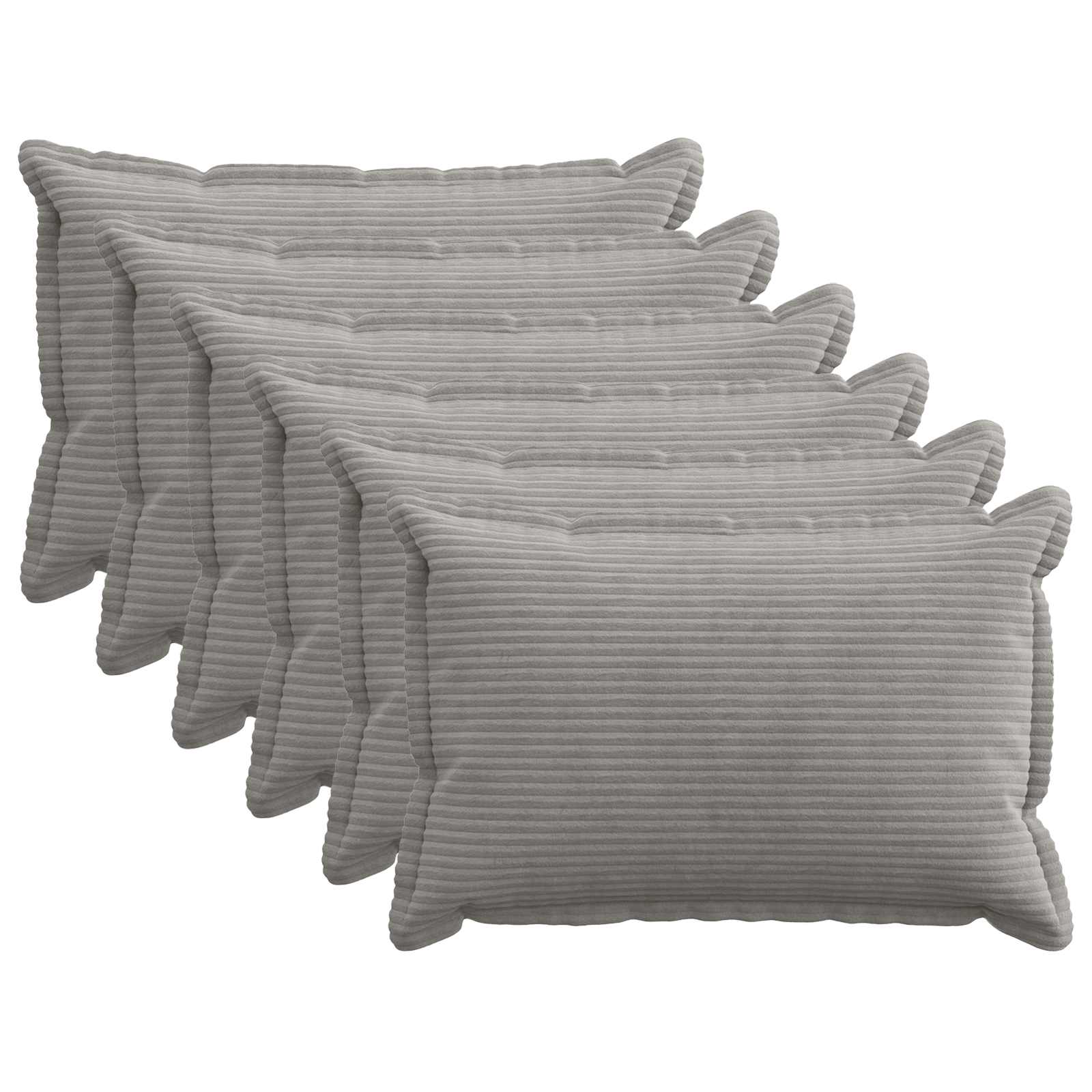 Párna huzat 6 db houten világosszürke 30 x 50 cm cord