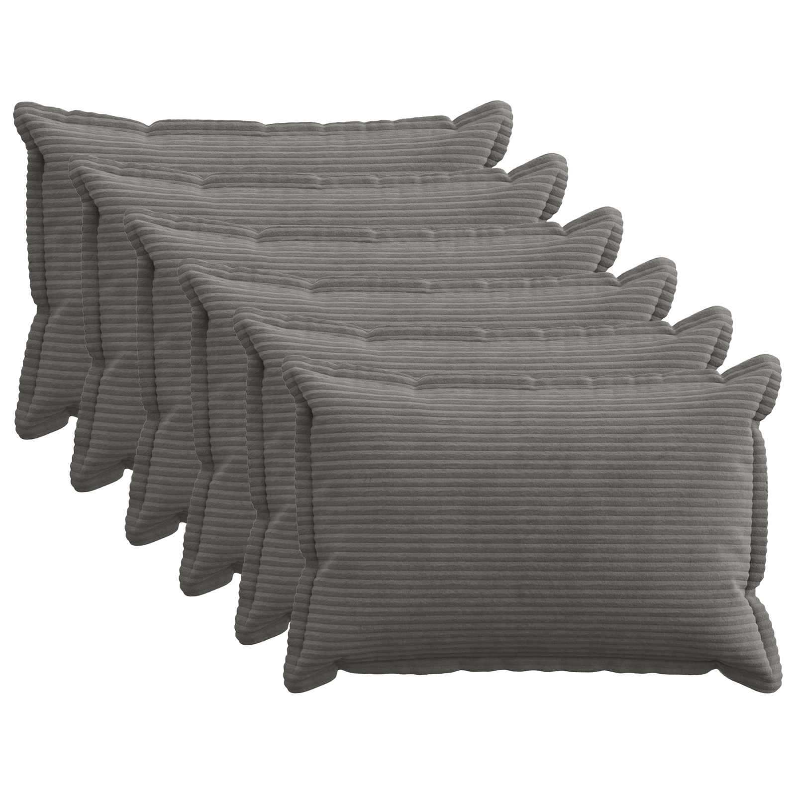 Párna huzat 6 db houten sötétszürke 30 x 50 cm cord