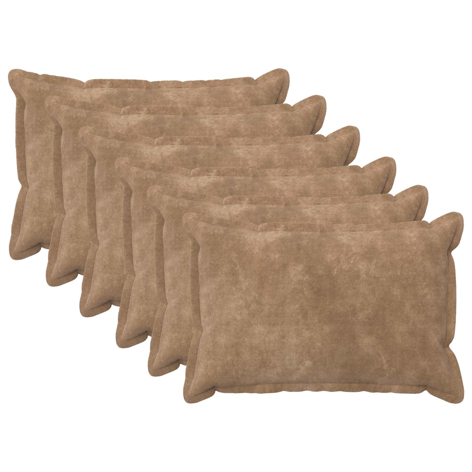 Párna huzat 6 pcs houten tópszínű 30 x 50 cm mikroszálas plüss