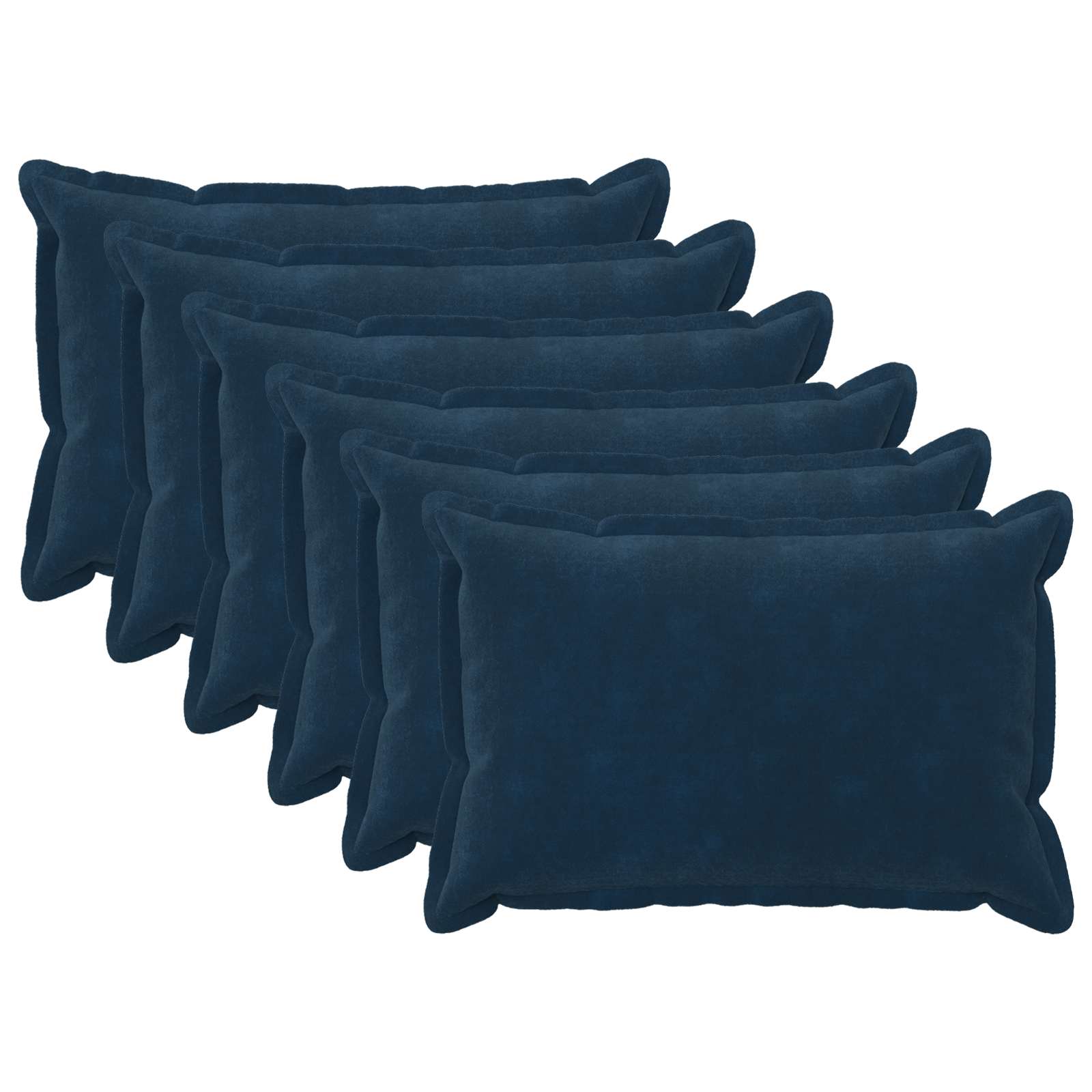 Párna huzat 6 pcs houten kék 30 x 50 cm mikroszálas plüss