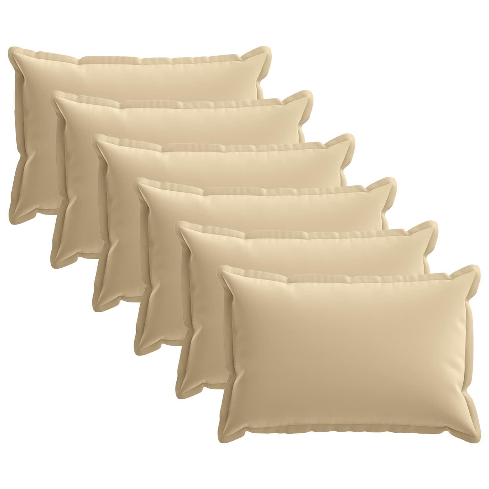 Párna huzat 6 db houten bézs 30 x 50 cm poliészter