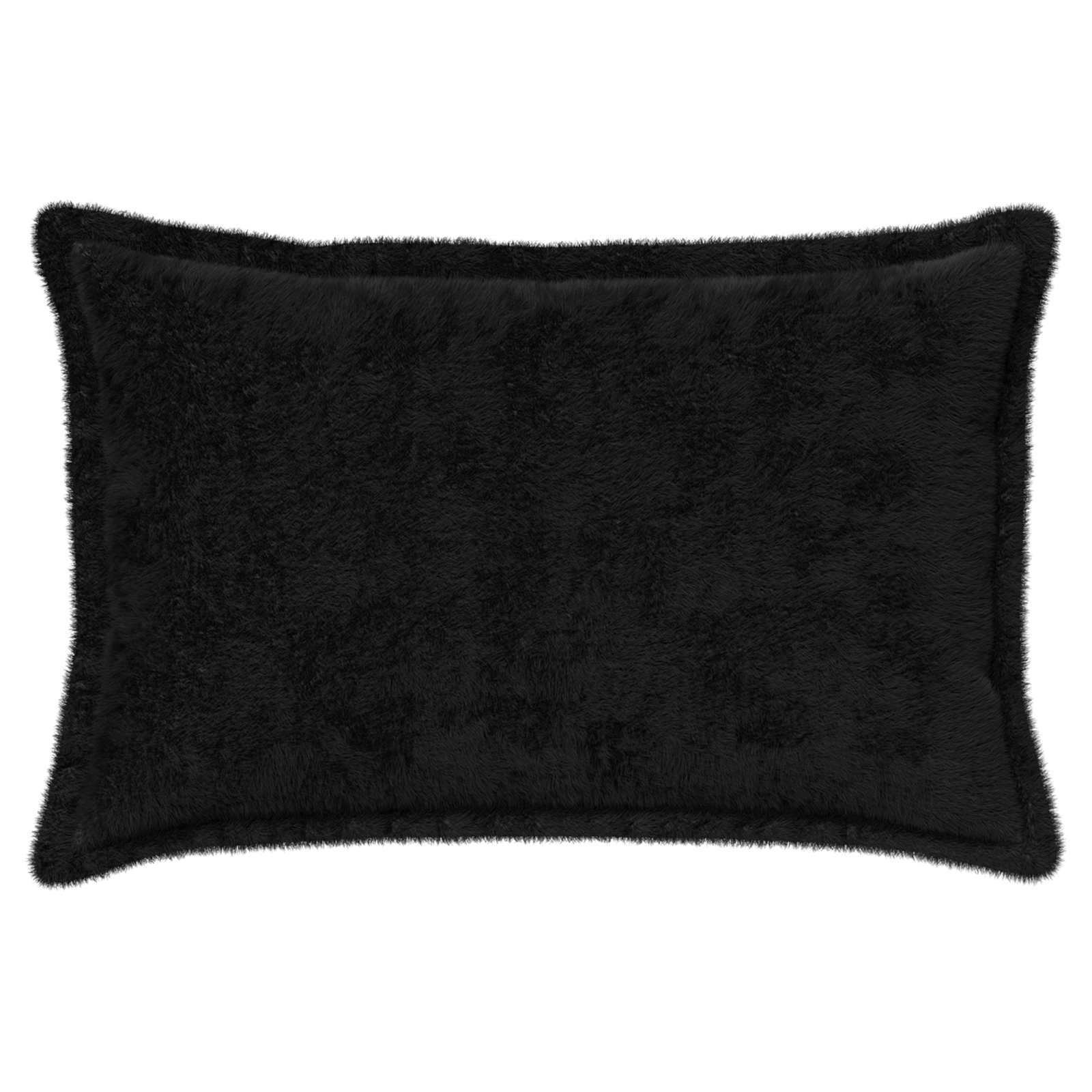 Párna huzat 6 db houten fekete 30 x 50 cm műnyúl szőr