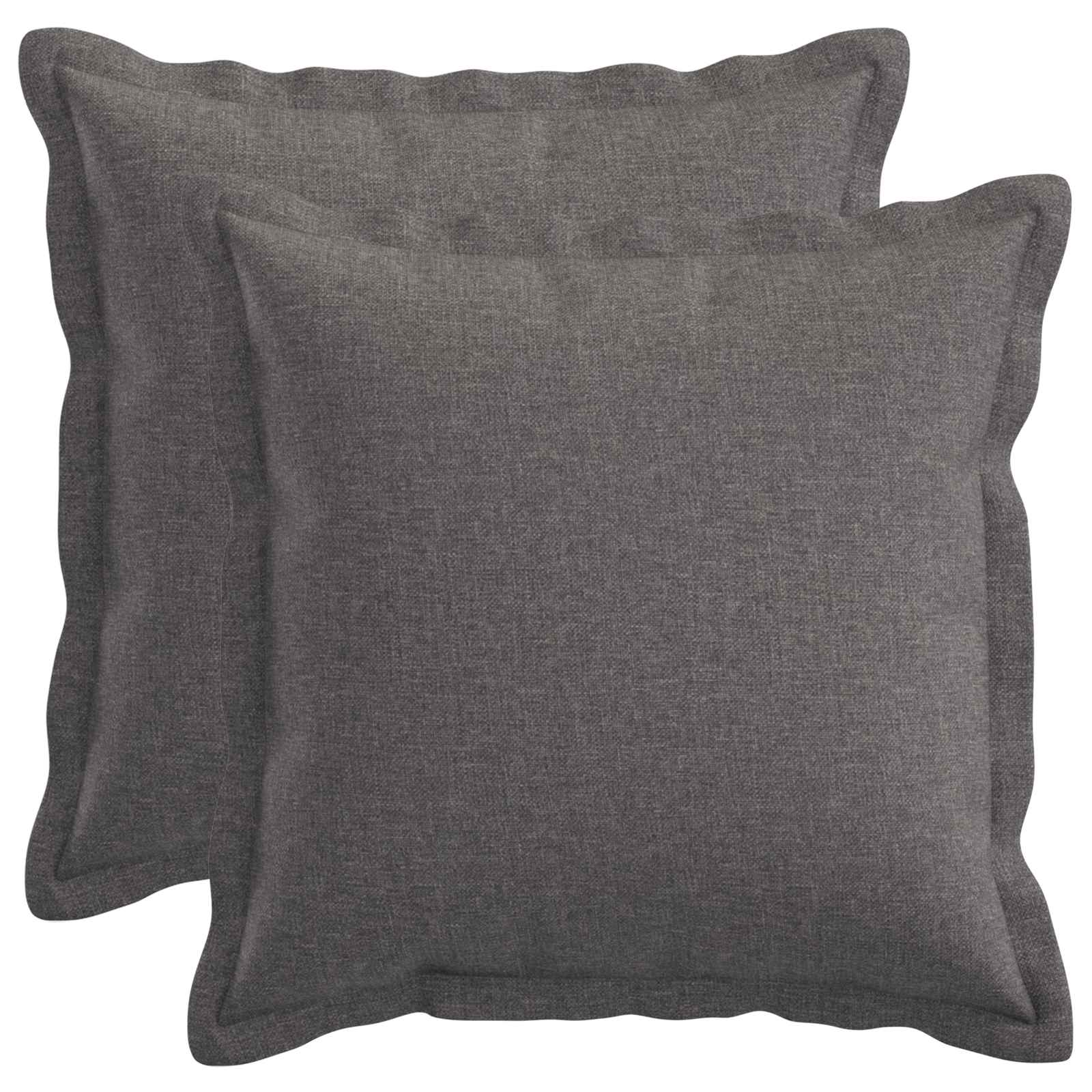Párna huzat 2 pcs houten világosszürke 35 x 35 cm műlenszövet