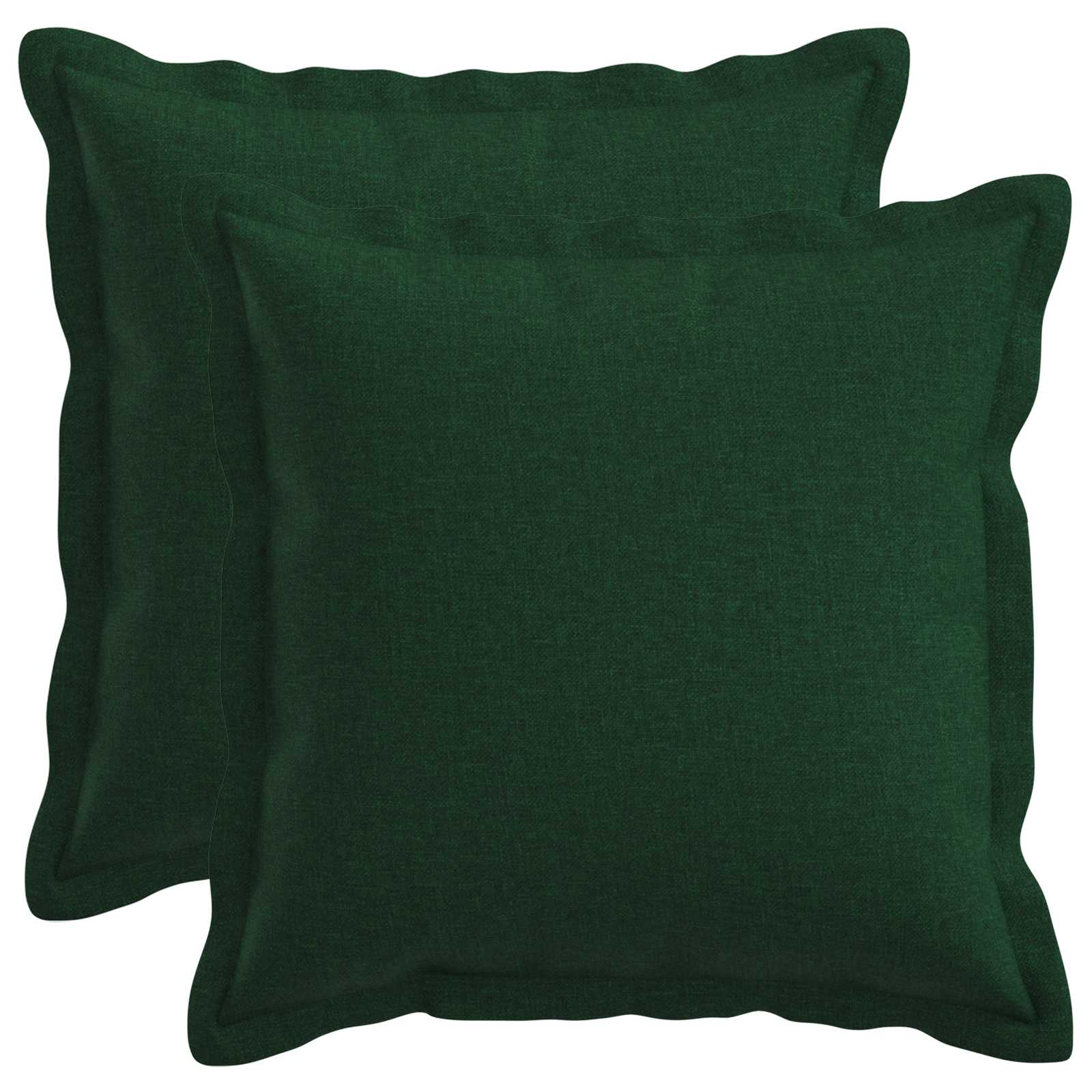 Párna huzat 2 pcs houten sötétzöld 35 x 35 cm műlenszövet