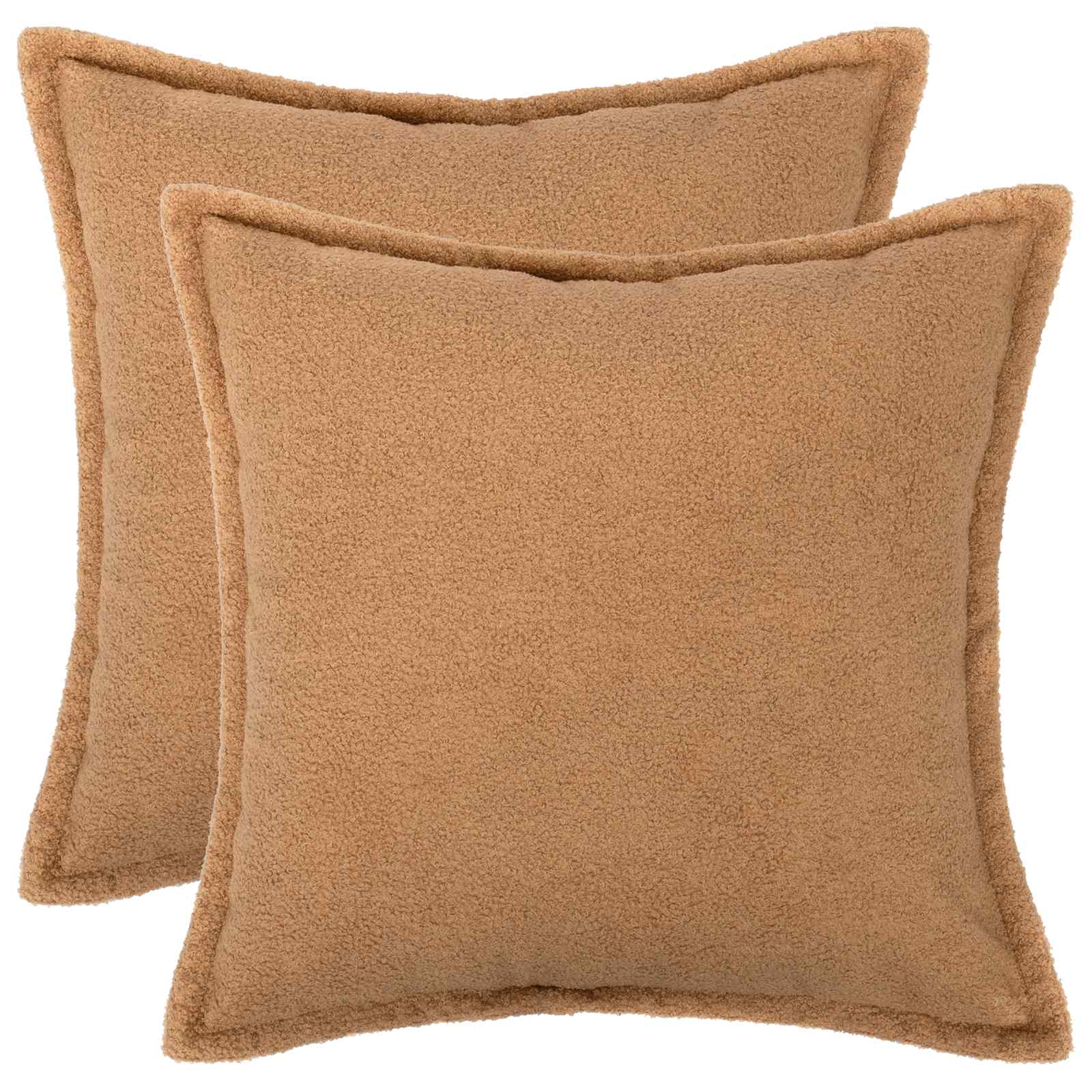 Párna huzat 2 pcs houten bézs 35 x 35 cm bouclé