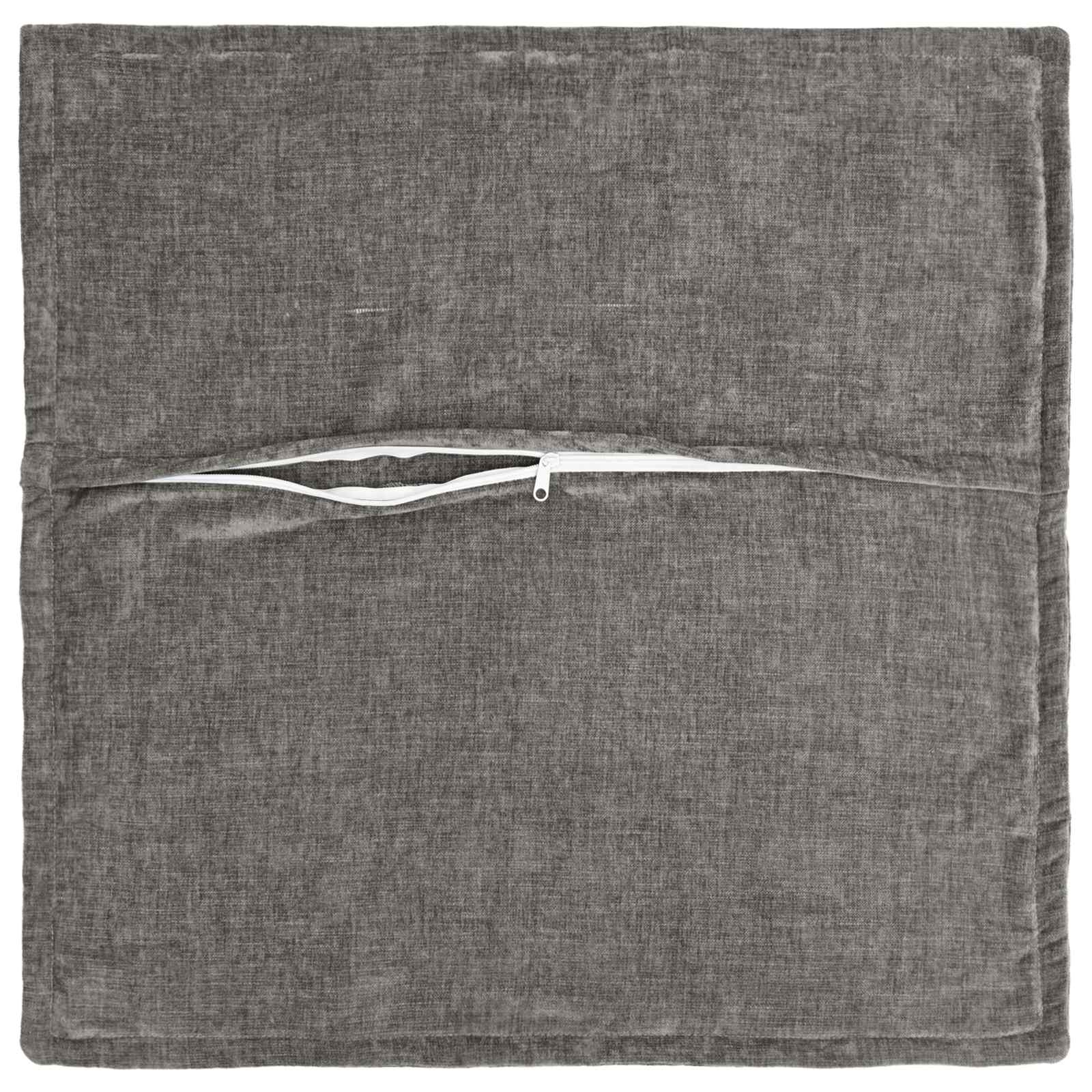 Párna huzat 2 db houten sötétszürke 35 x 35 cm chenille szövet