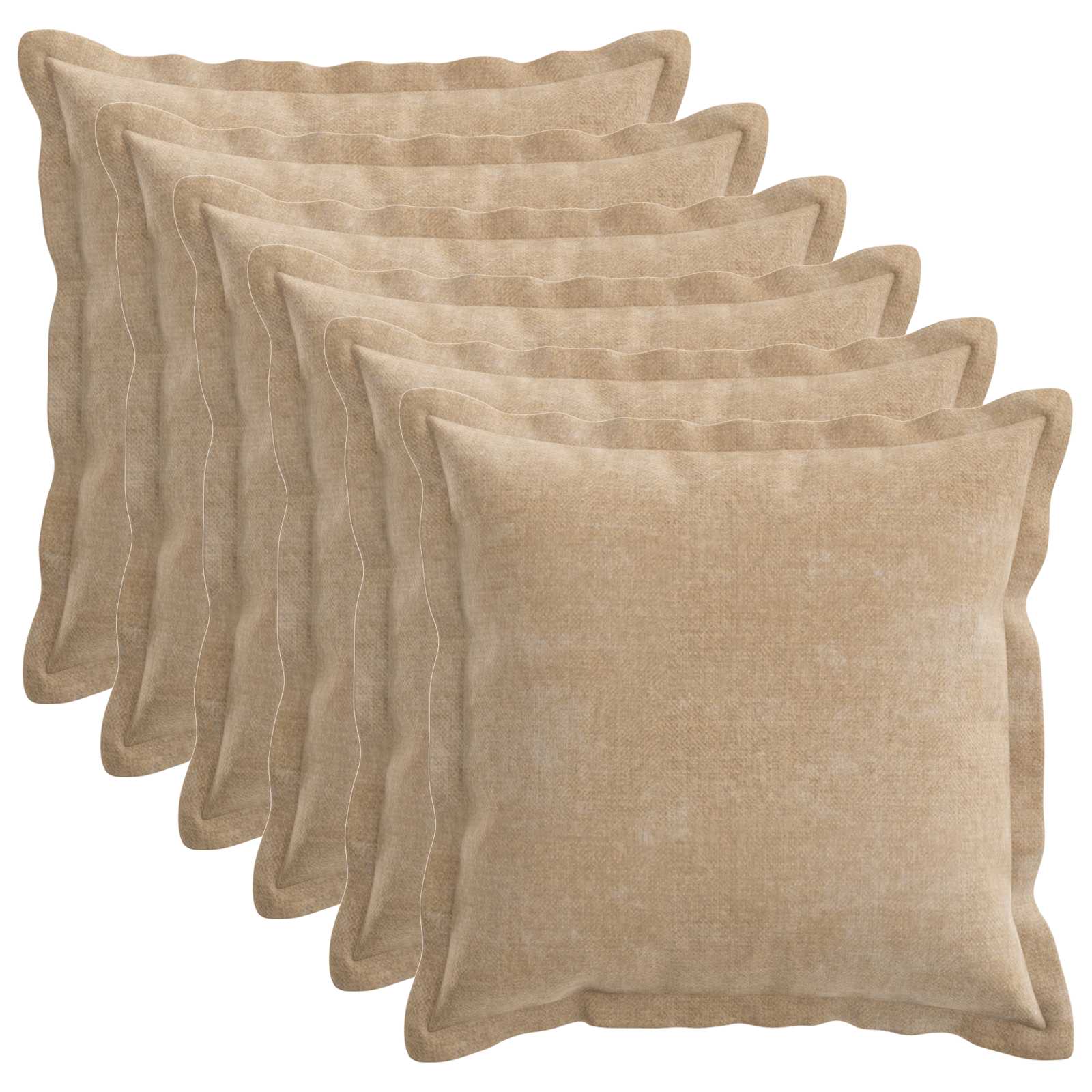 Párna huzat 6 db houten tópszínű 35 x 35 cm chenille szövet