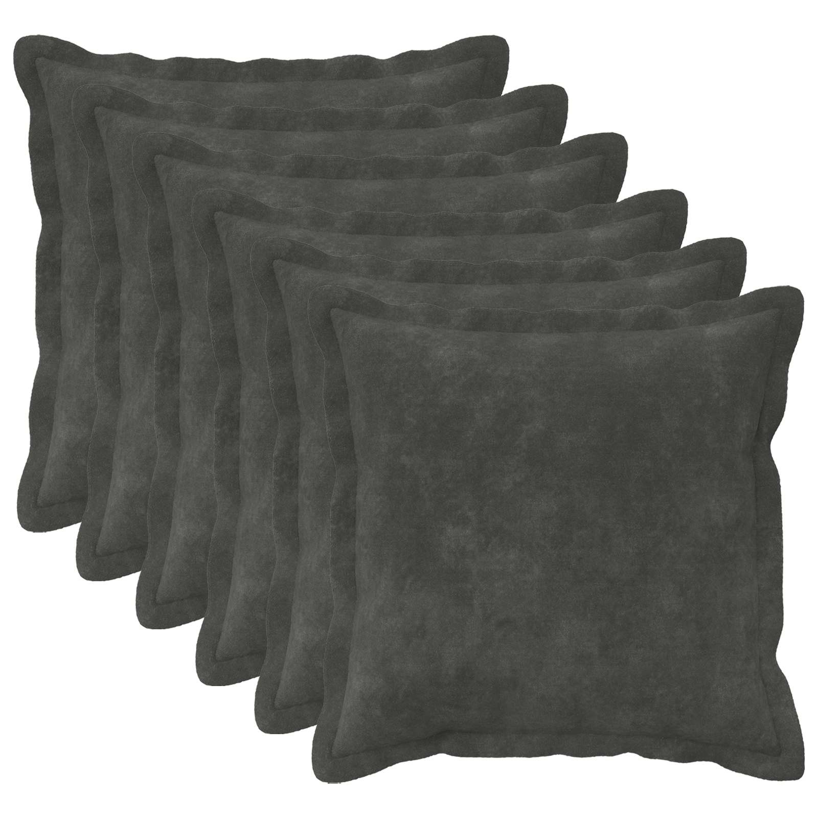 Párna huzat 6 pcs houten antracitszürke 35 x 35 cm