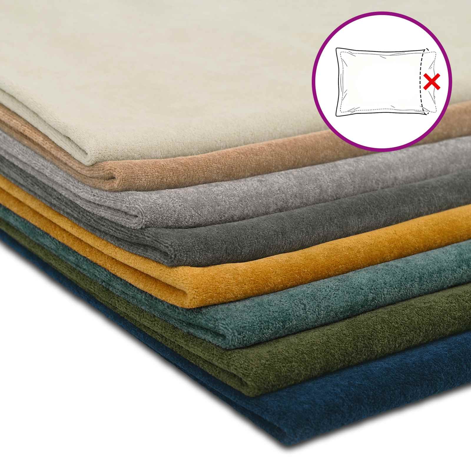 Párna huzat 2 pcs houten krémszínű 35 x 35 cm mikroszálas plüss