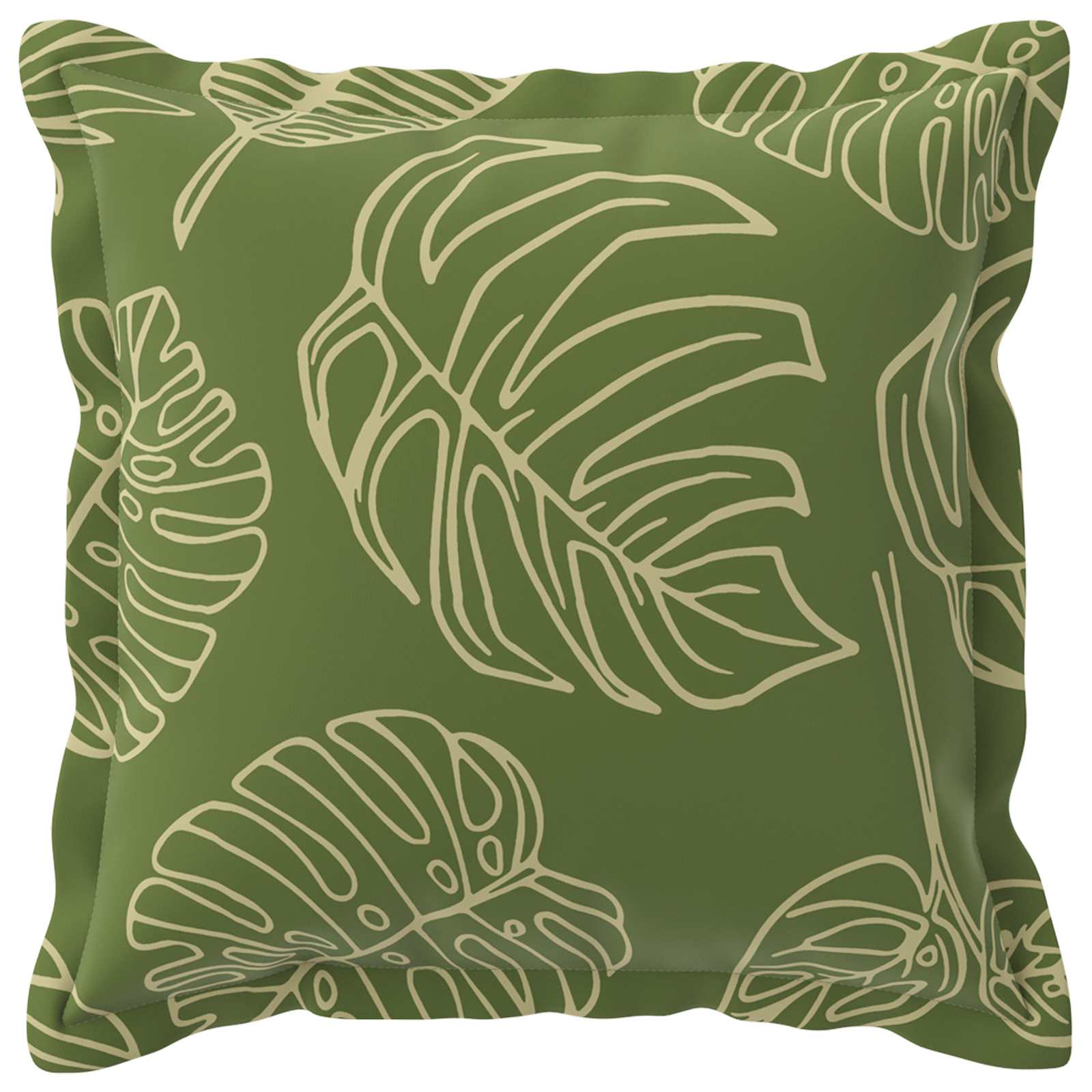 Párna huzat 2 db houten levélminta 35 x 35 cm poliészter