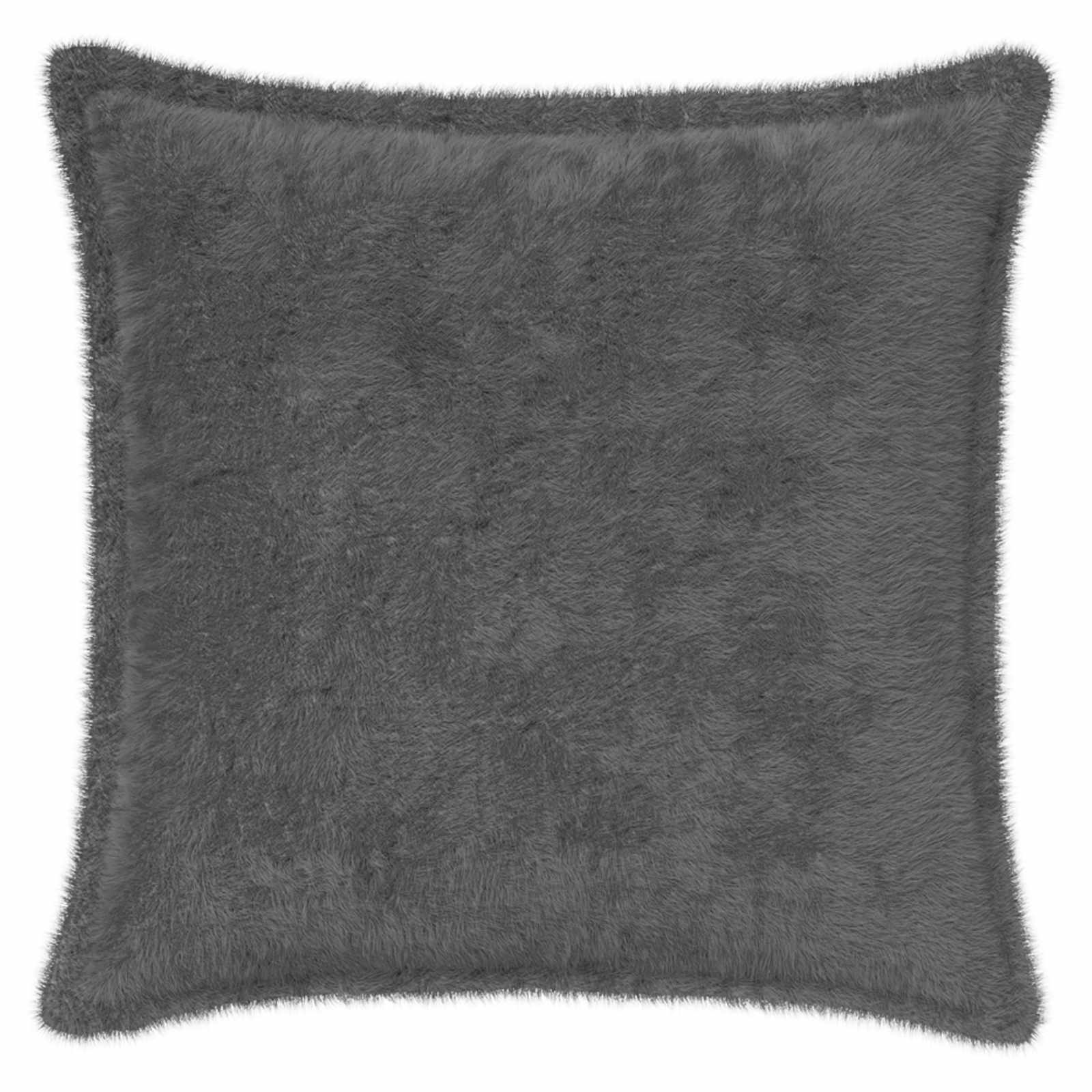 Párna huzat 2 db houten sötétszürke 35 x 35 cm műnyúl szőr