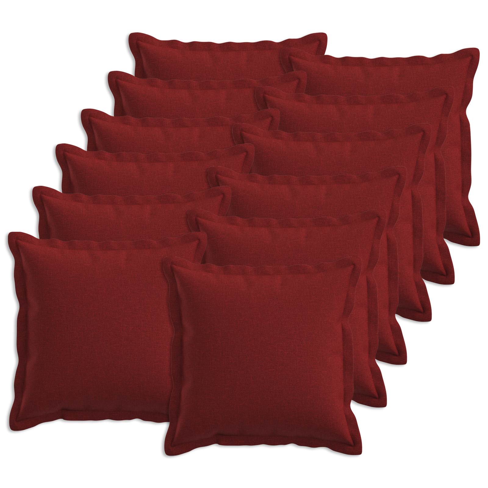 Párna huzat 12 pcs houten bordó 40 x 40 cm műlenszövet