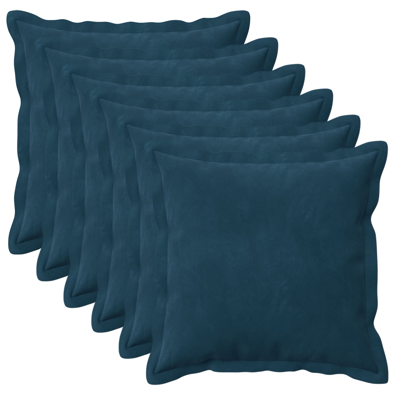 Párna huzat 6 pcs houten kék 40 x 40 cm bársony