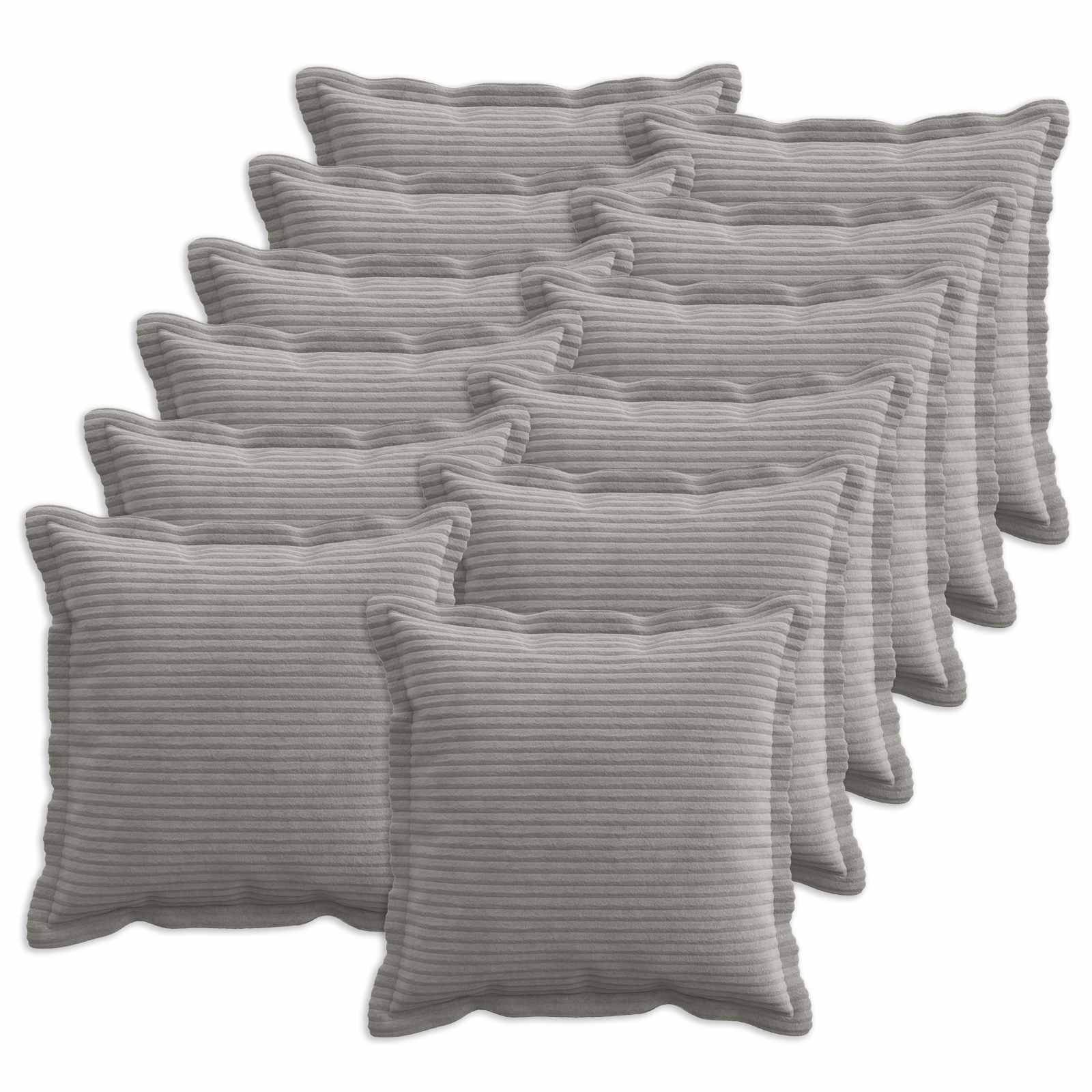 Párna huzat 12 db houten világosszürke 40 x 40 cm cord