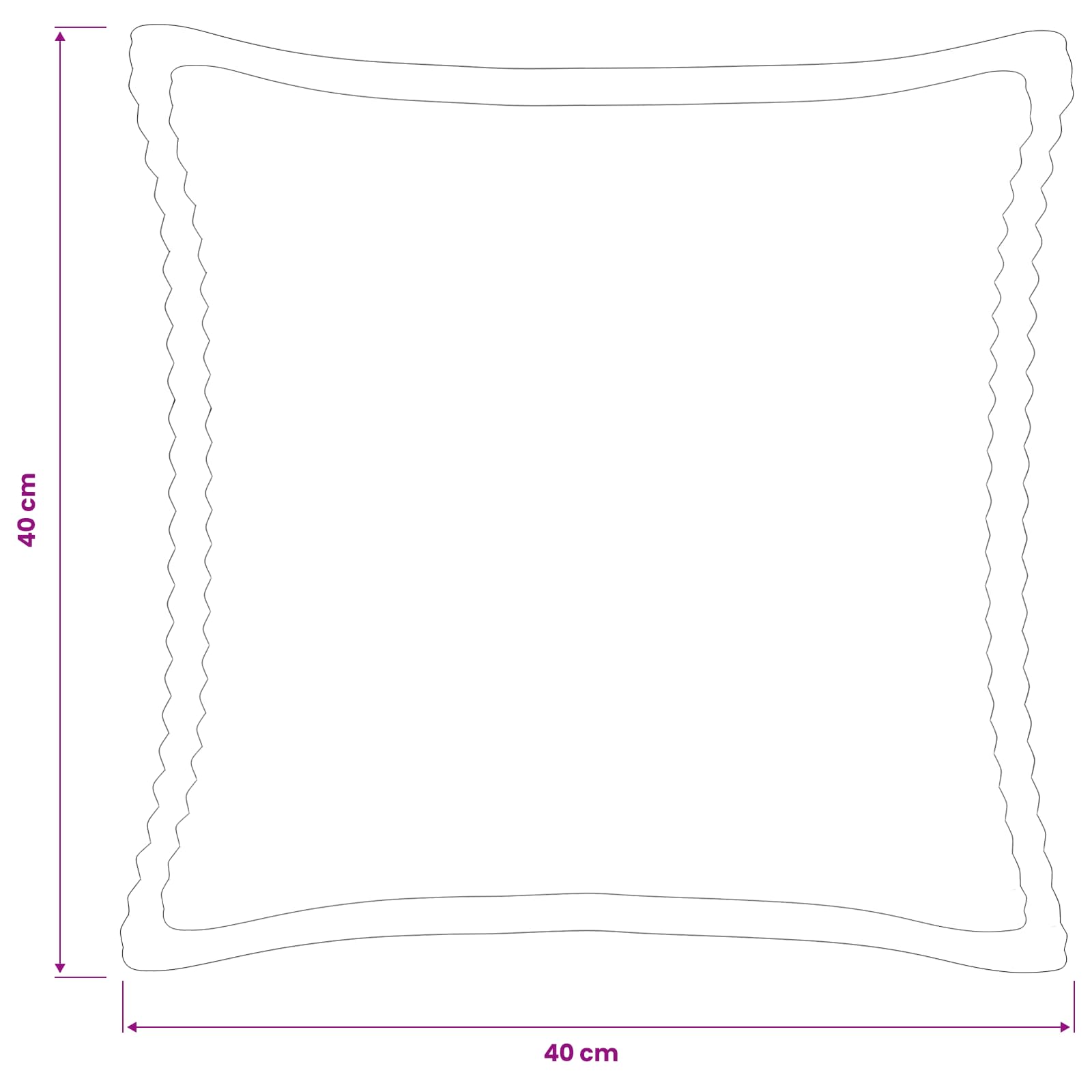 Párna huzat 2 db houten krémszínű 40 x 40 cm cord