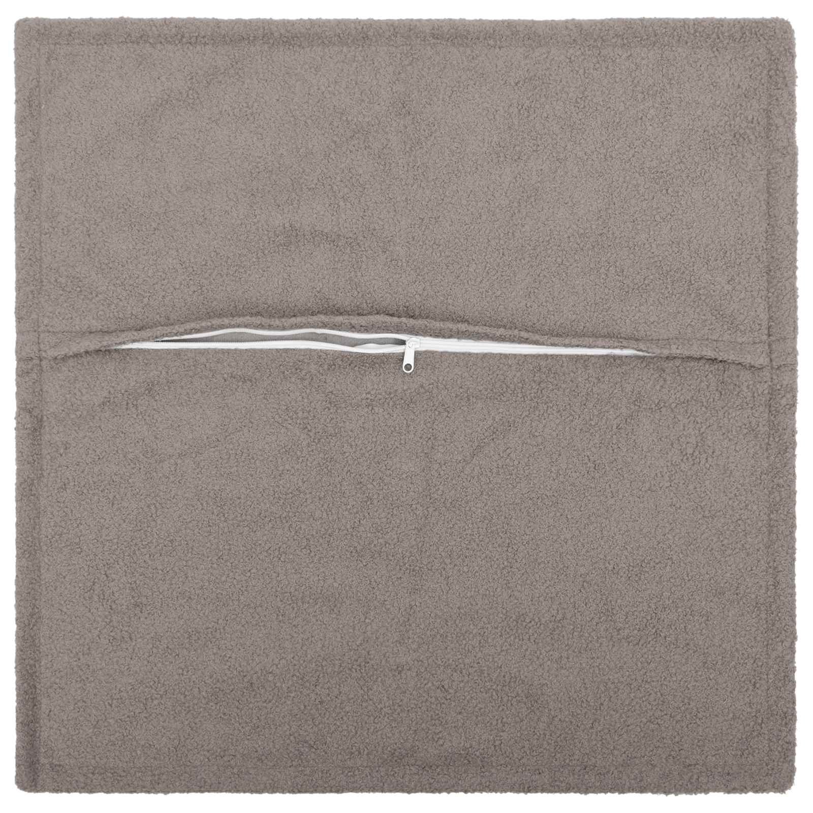 Párna huzat 2 pcs houten világosszürke 40 x 40 cm bouclé