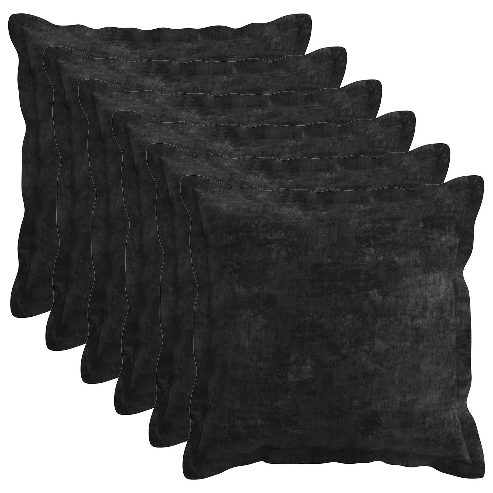 Párna huzat 6 db houten antracitszürke 40 x 40 cm