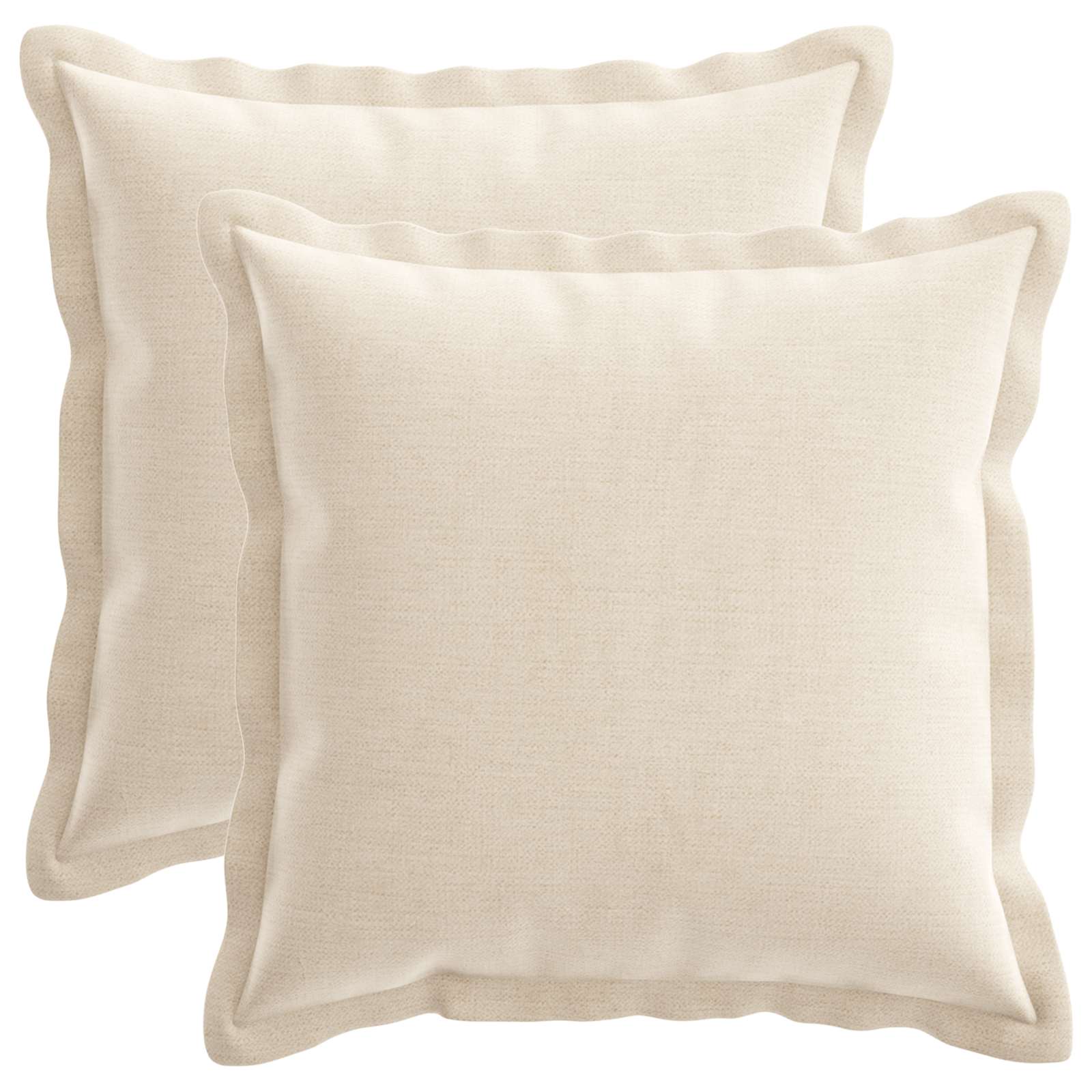 Párna huzat 2 db houten krémszínű 40 x 40 cm chenille szövet