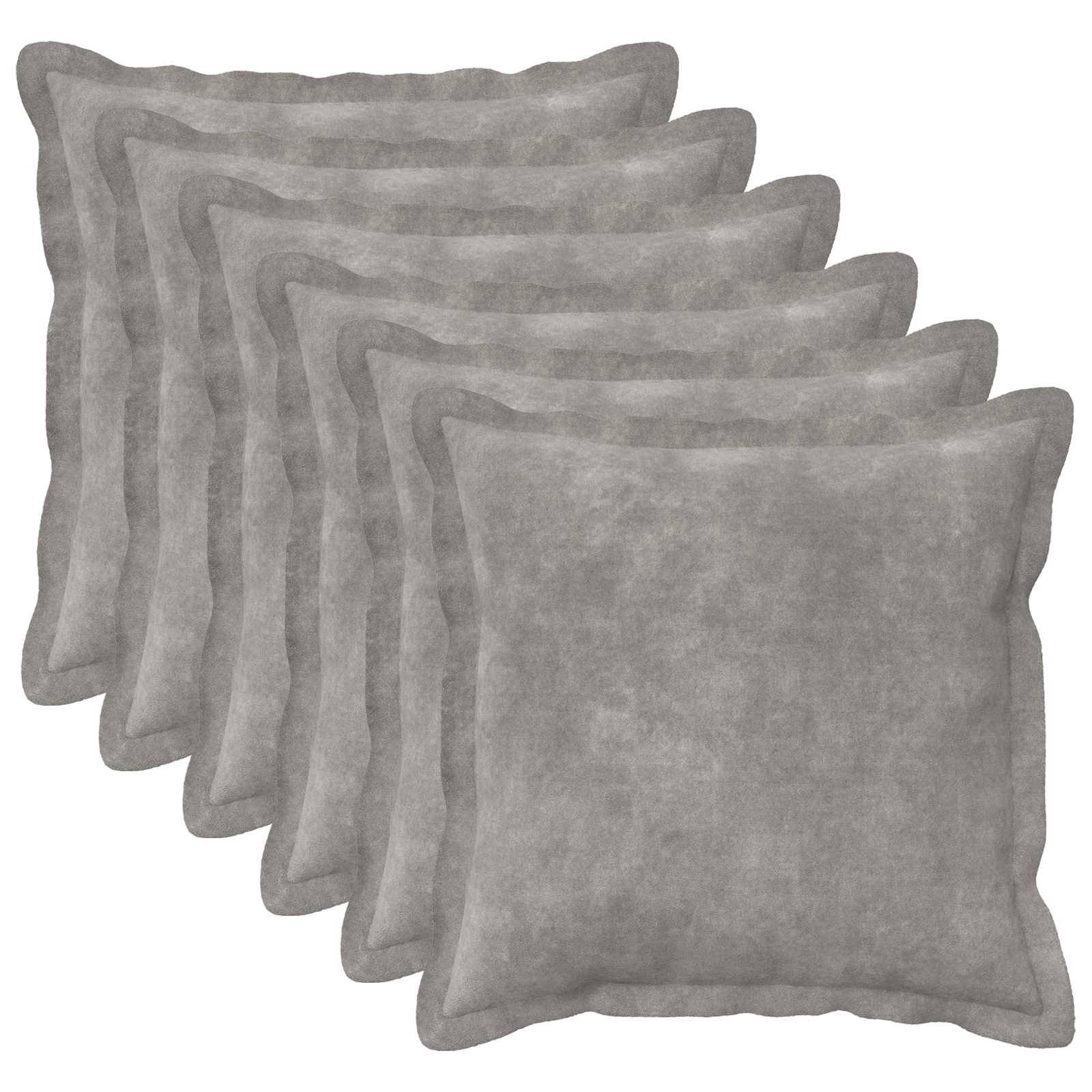 Párna huzat 6 pcs houten világosszürke 40 x 40 cm