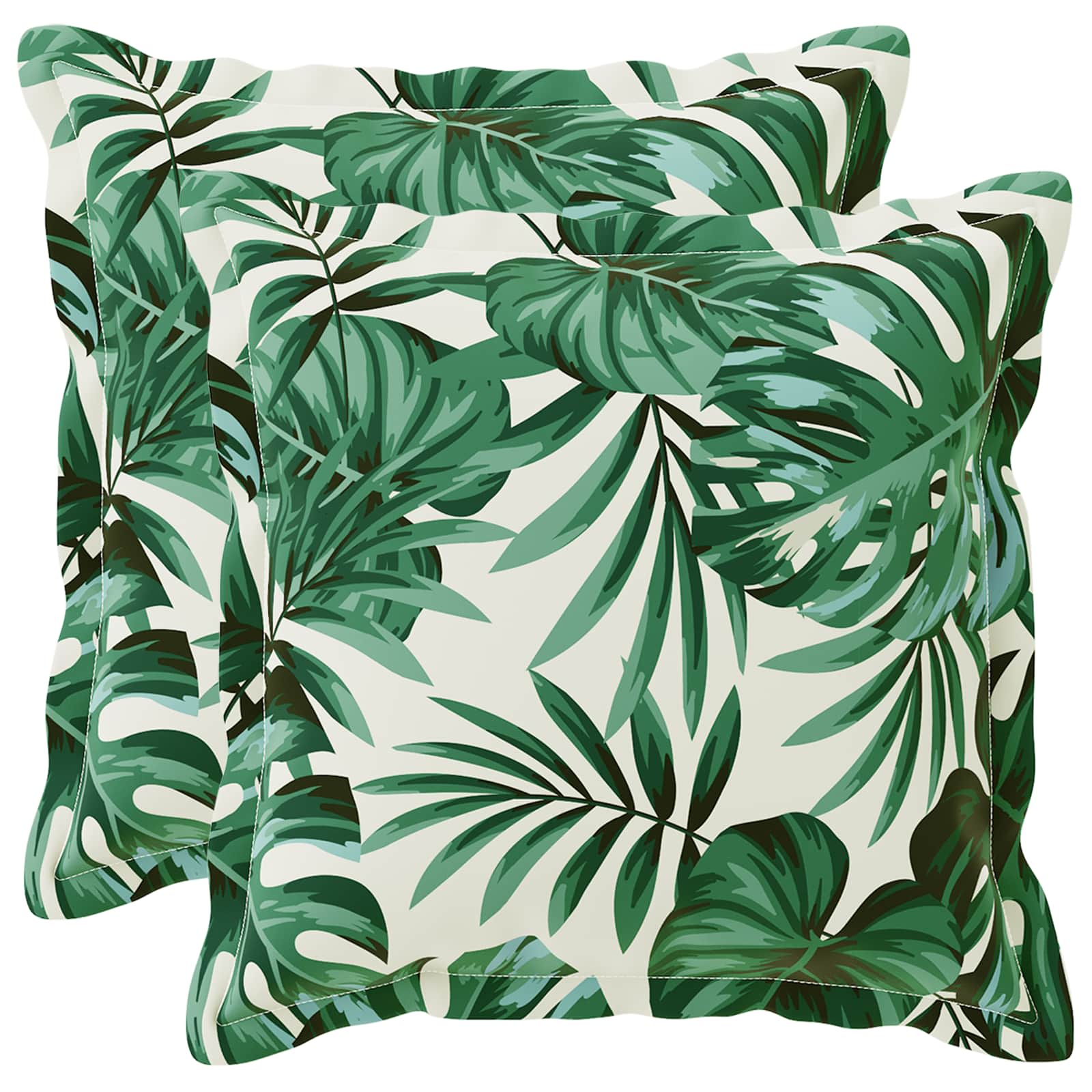 Párna huzat 2 db houten levélminta 40 x 40 cm poliészter