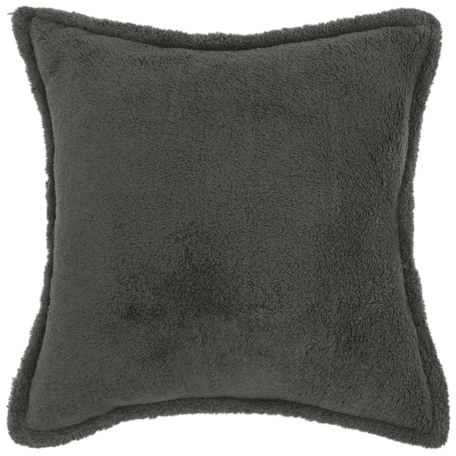 Párna huzat 2 pcs houten sötétszürke 40 x 40 cm bouclé