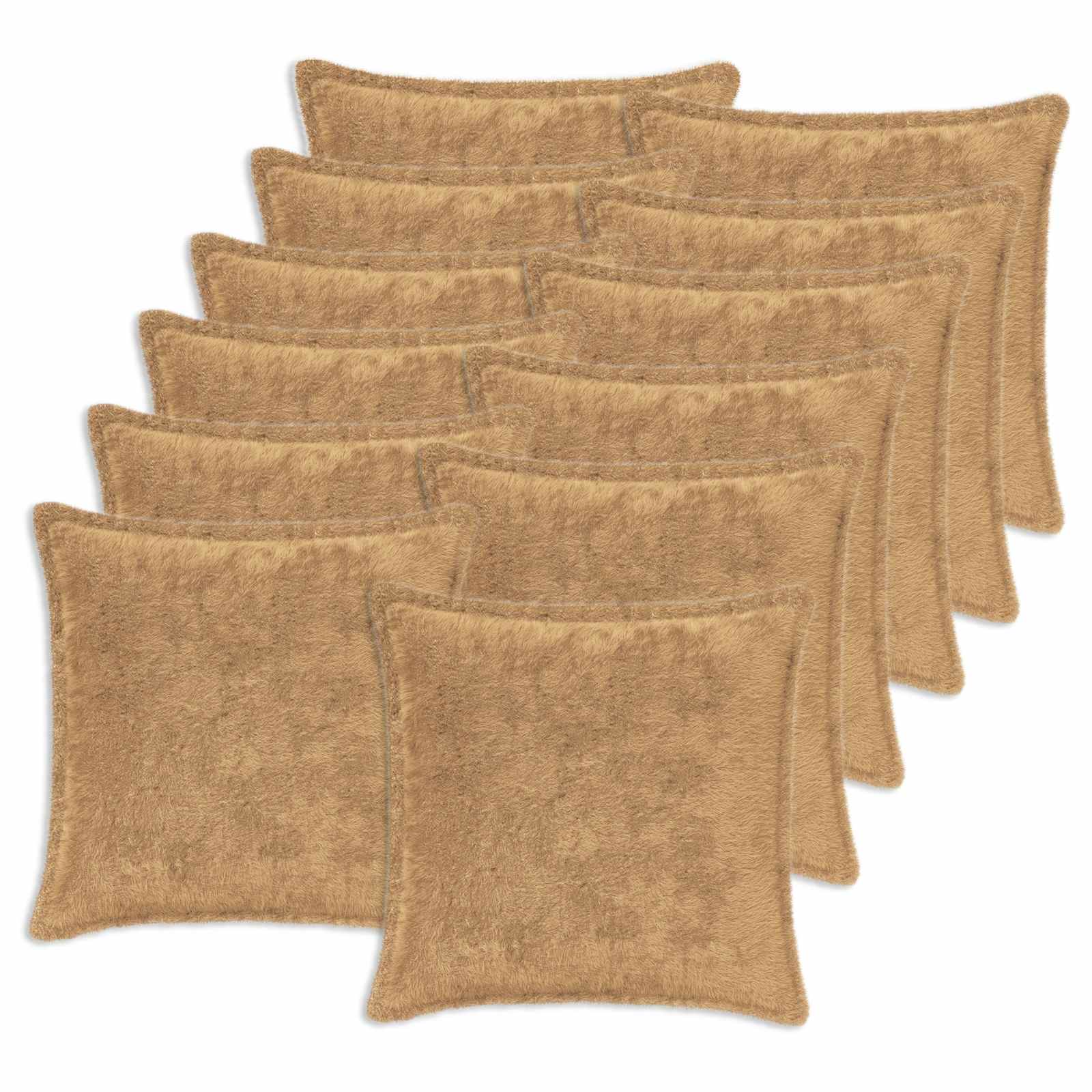 Párna huzat 12 db houten tópszínű 40 x 40 cm műnyúl szőr