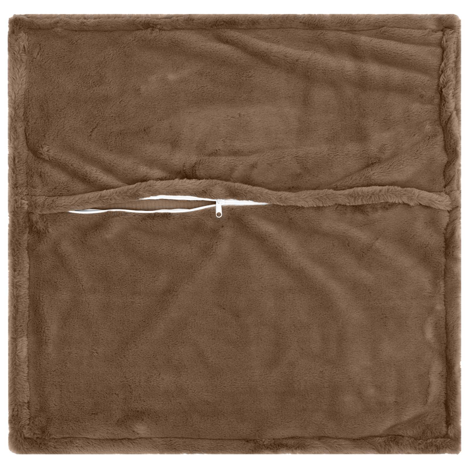 Párna huzat 12 db houten világos barna 40 x 40 cm műnyúl szőr