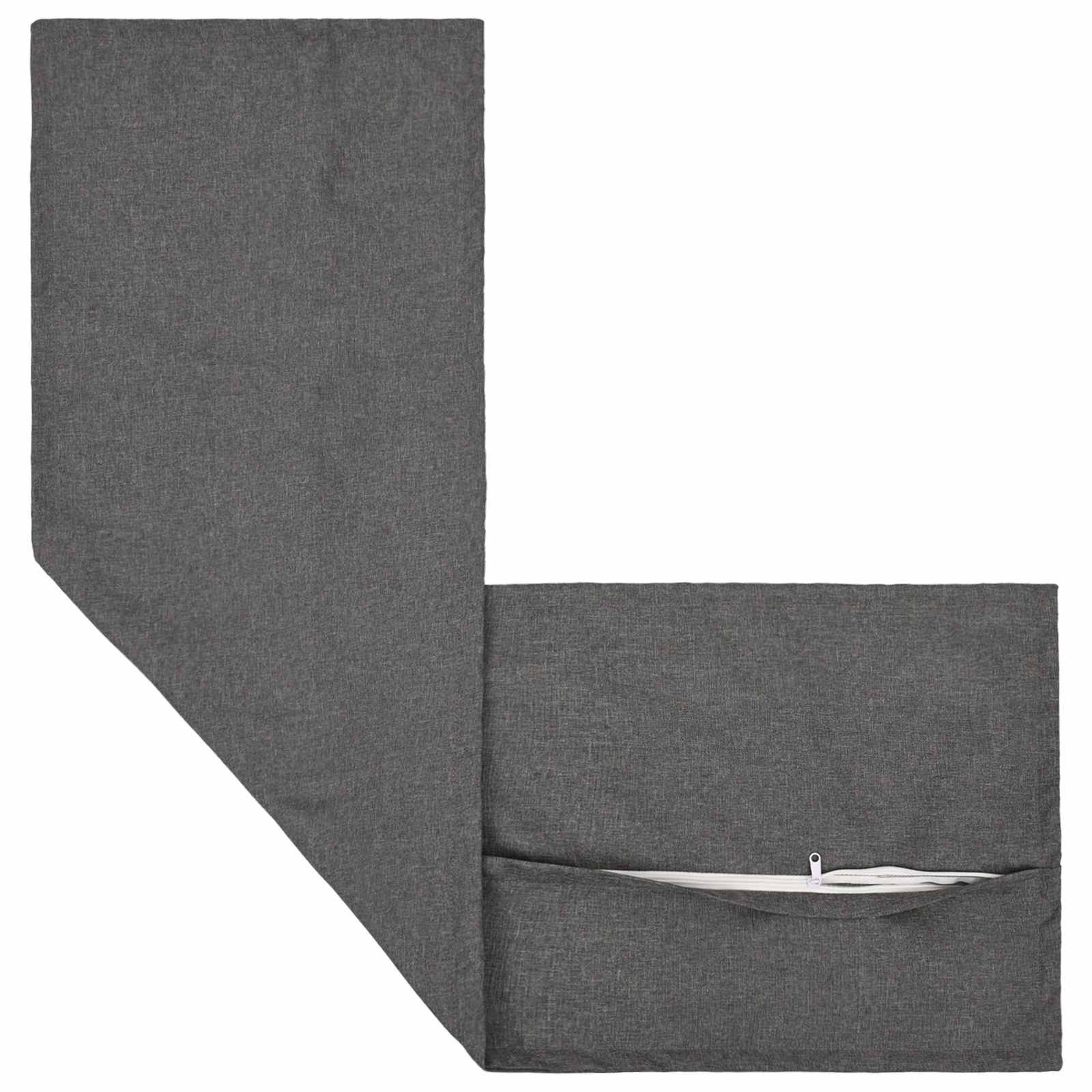 Párna huzat 2 pcs houten világosszürke 40 x 145 cm műlenszövet