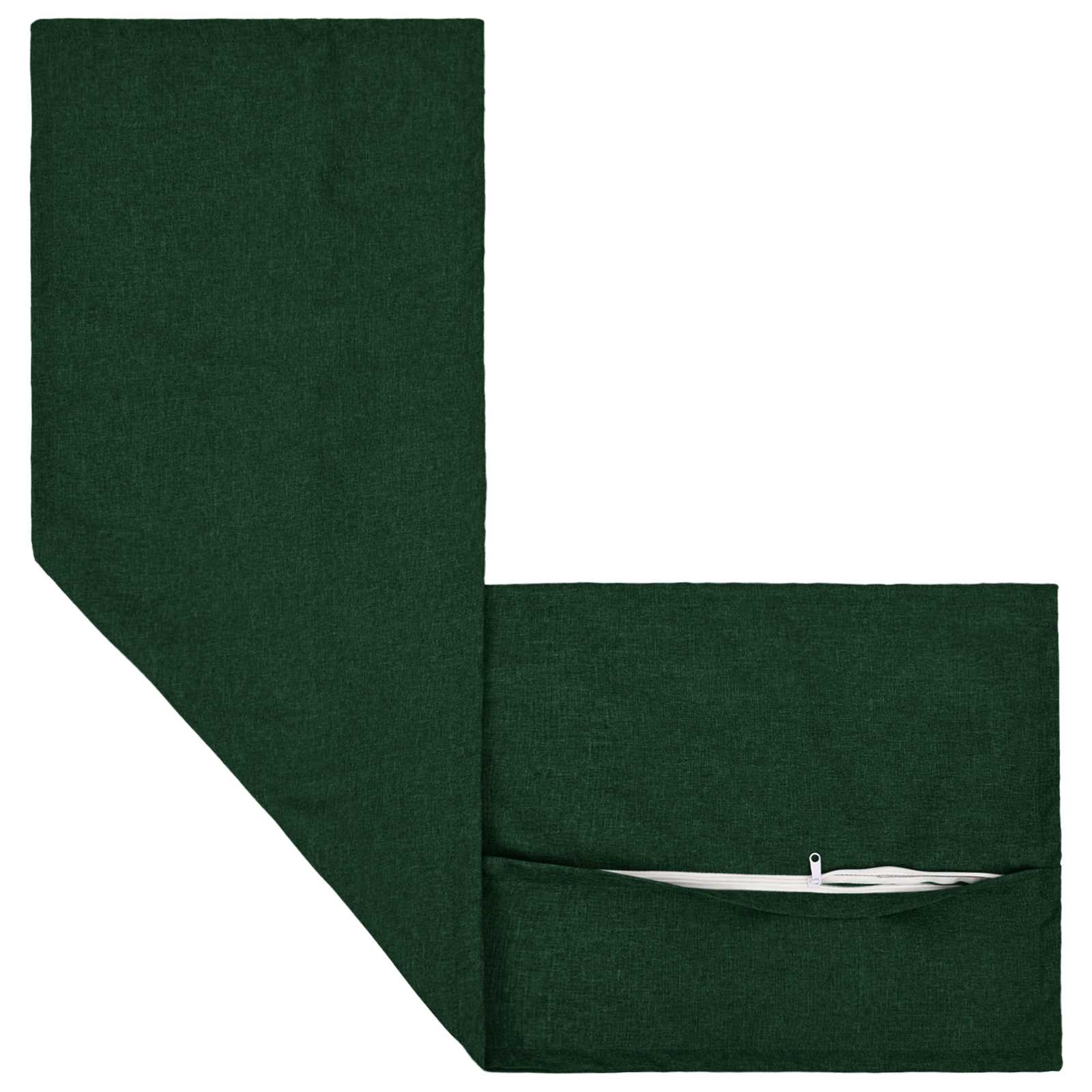 Párna huzat 2 pcs houten sötétzöld 40 x 145 cm műlenszövet