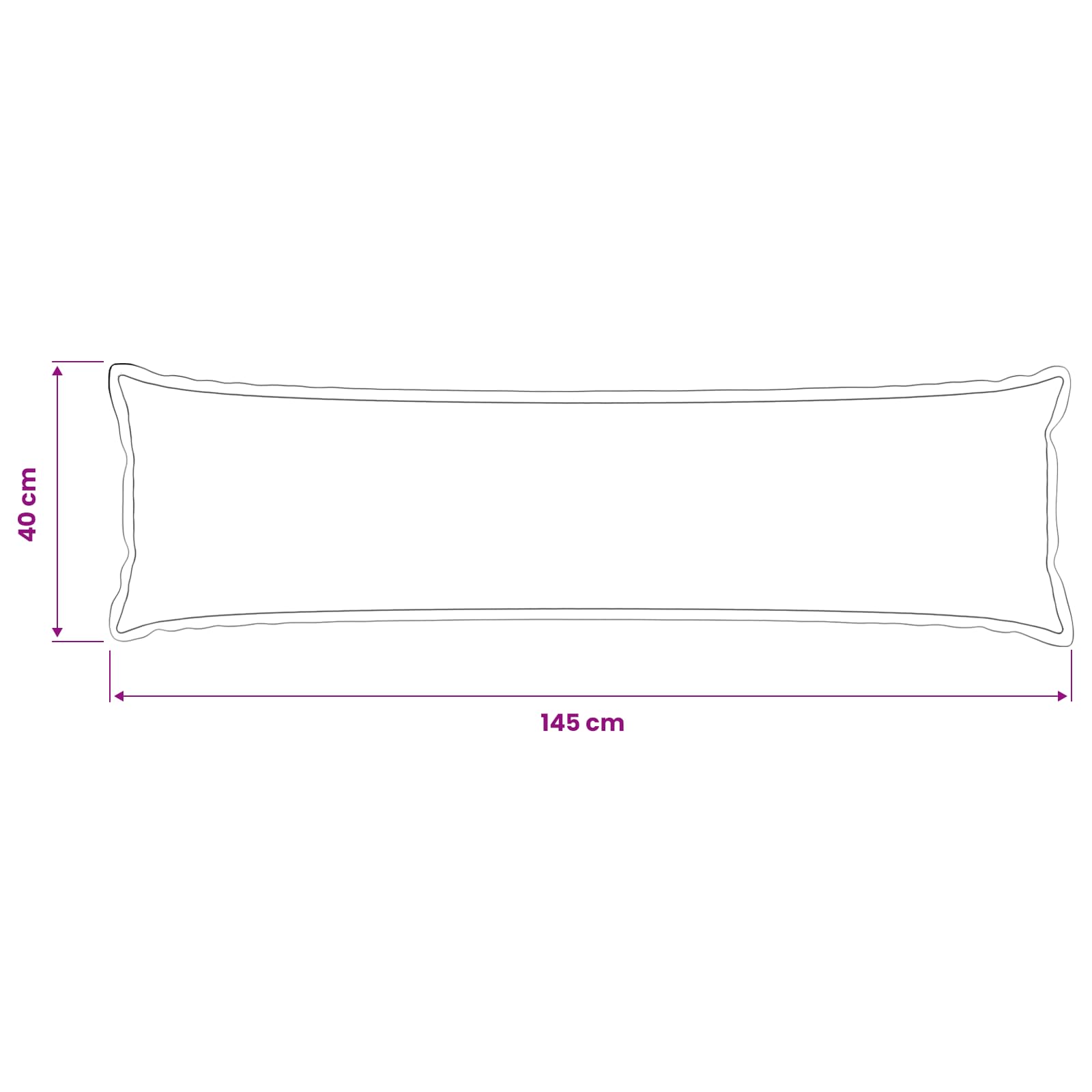 Párna huzat 2 pcs houten sötétzöld 40 x 145 cm műlenszövet