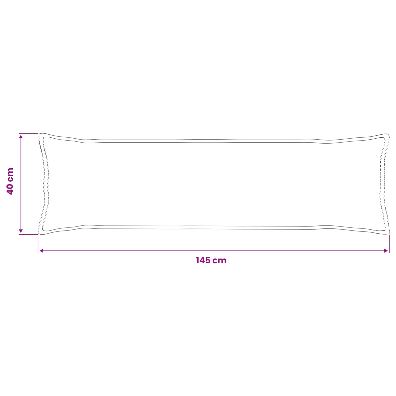 Párna huzat houten krémszínű 40 x 145 cm cord