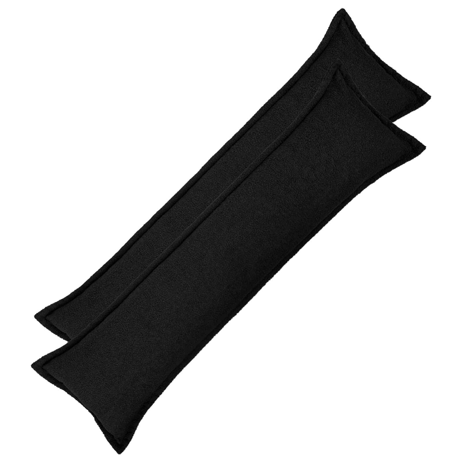 Párna huzat 2 pcs houten fekete 40 x 145 cm bouclé
