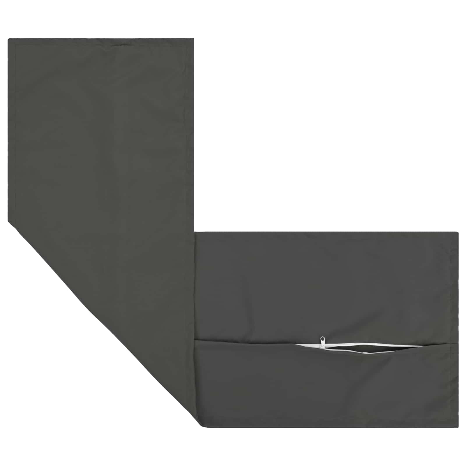 Párna huzat 2 db houten antracitszürke 40 x 145 cm poliészter