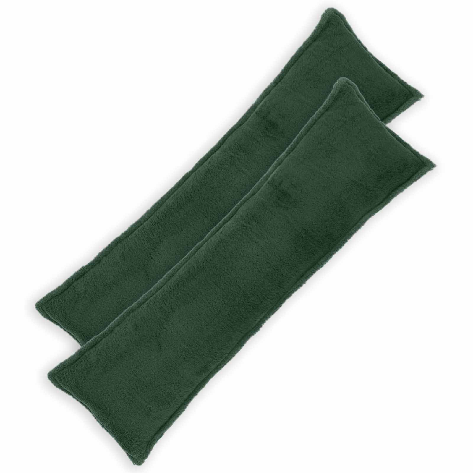 Párna huzat 2 pcs houten sötétzöld 40 x 145 cm bouclé