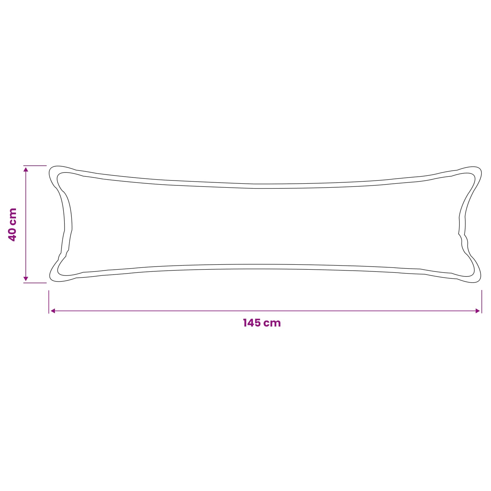 Párna huzat houten sötétszürke 40 x 145 cm bouclé