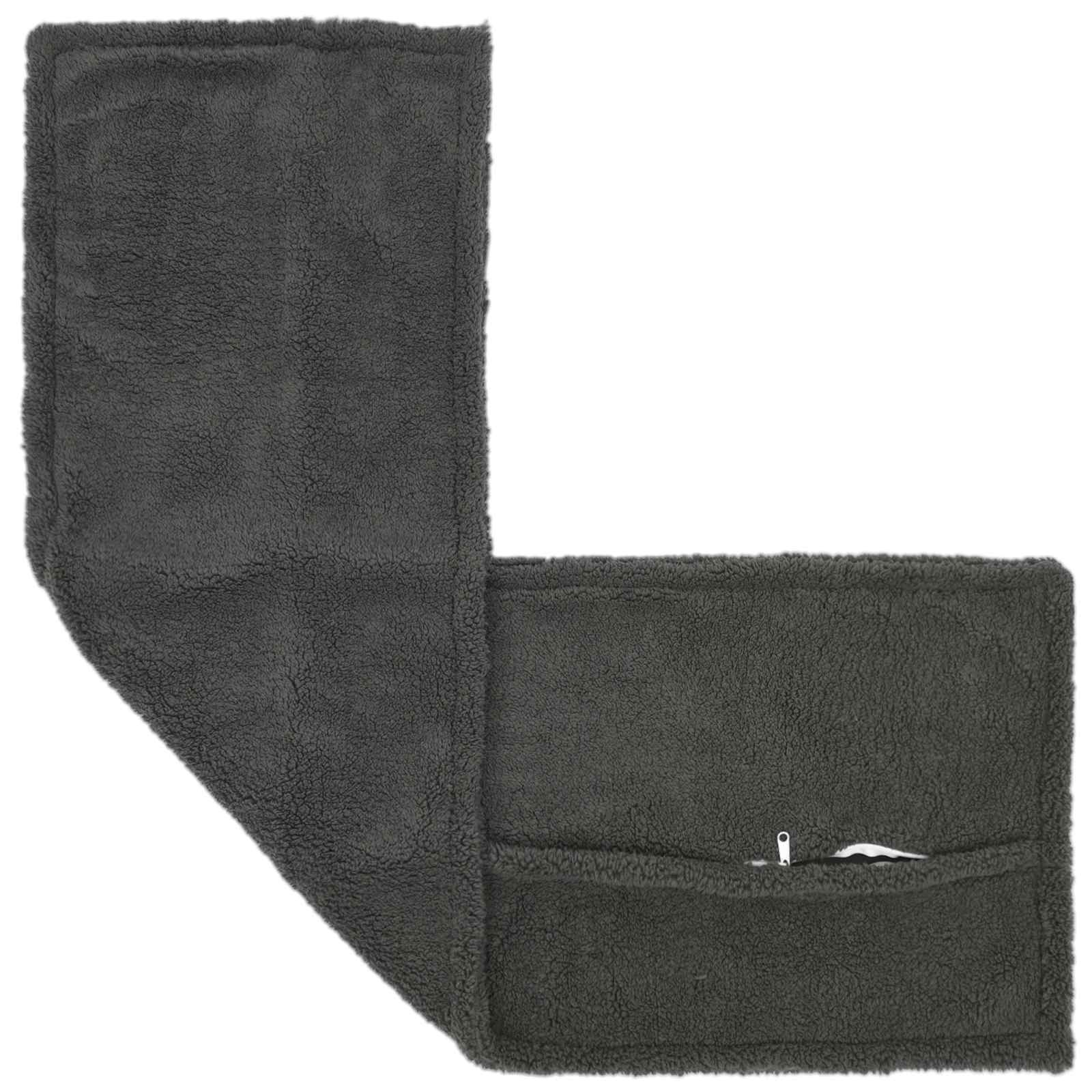 Párna huzat 2 pcs houten sötétszürke 40 x 145 cm bouclé