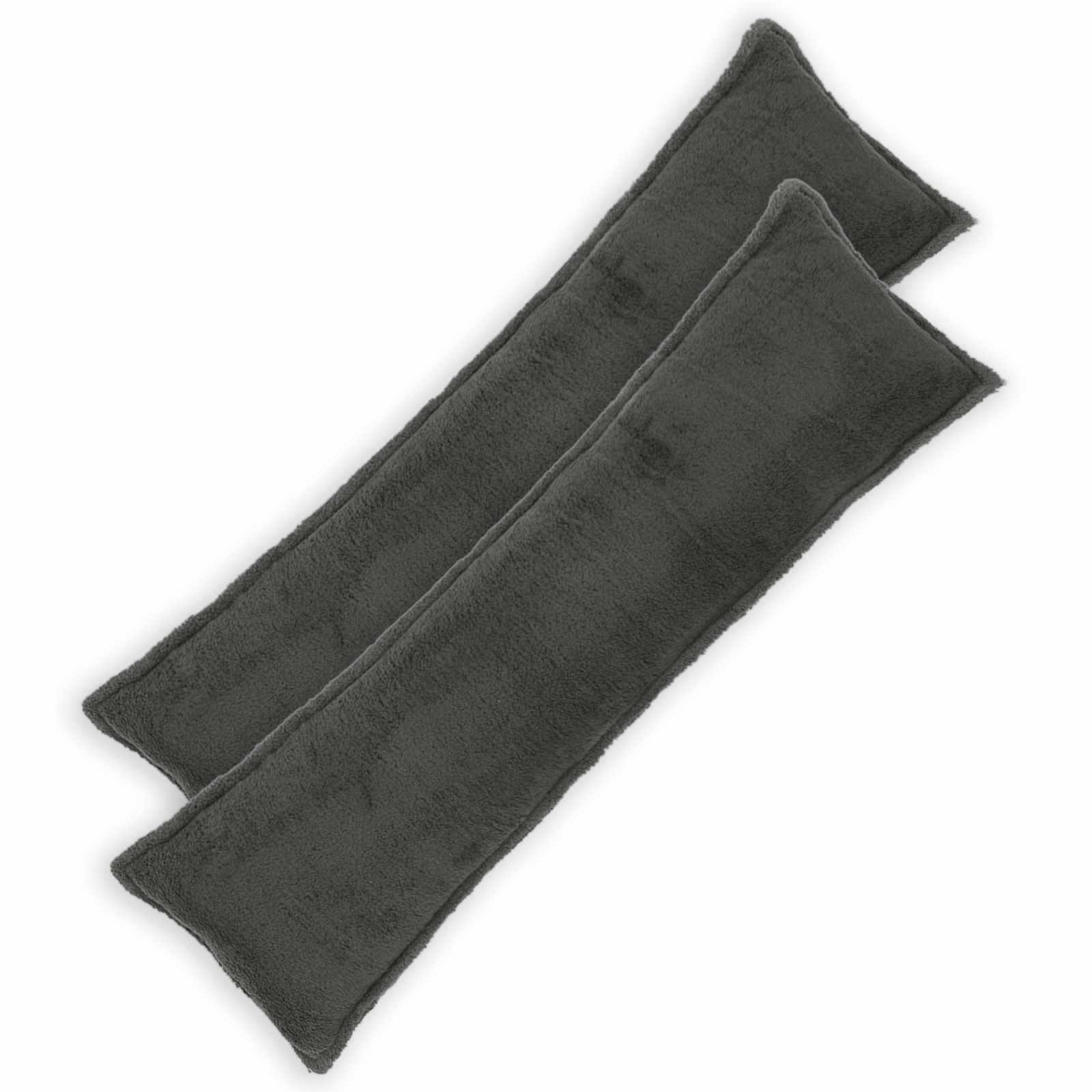 Párna huzat 2 pcs houten sötétszürke 40 x 145 cm bouclé