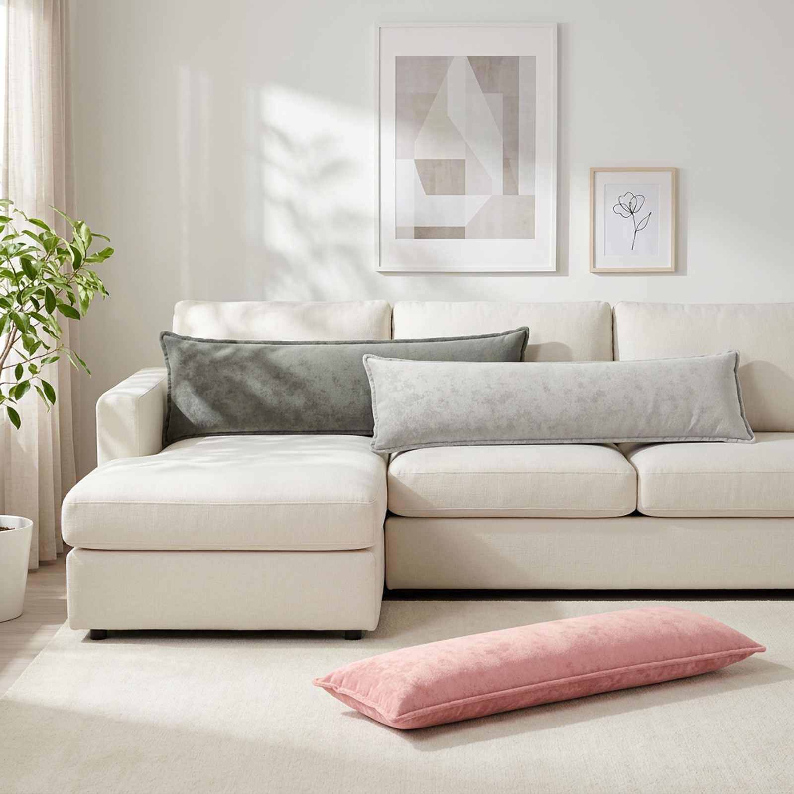Párna huzat 2 db houten rózsaszín 40 x 145 cm flanell