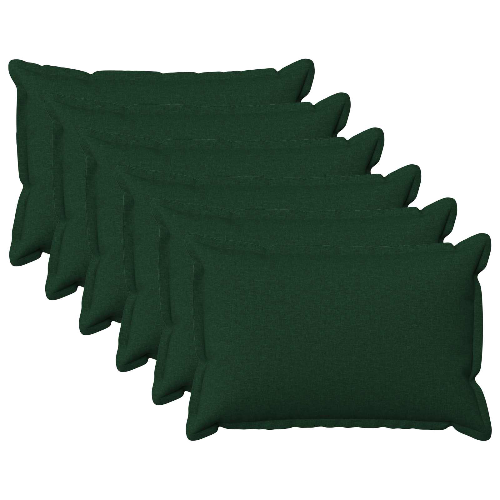 Párna huzat 6 pcs houten sötétzöld 40 x 60 cm műlenszövet