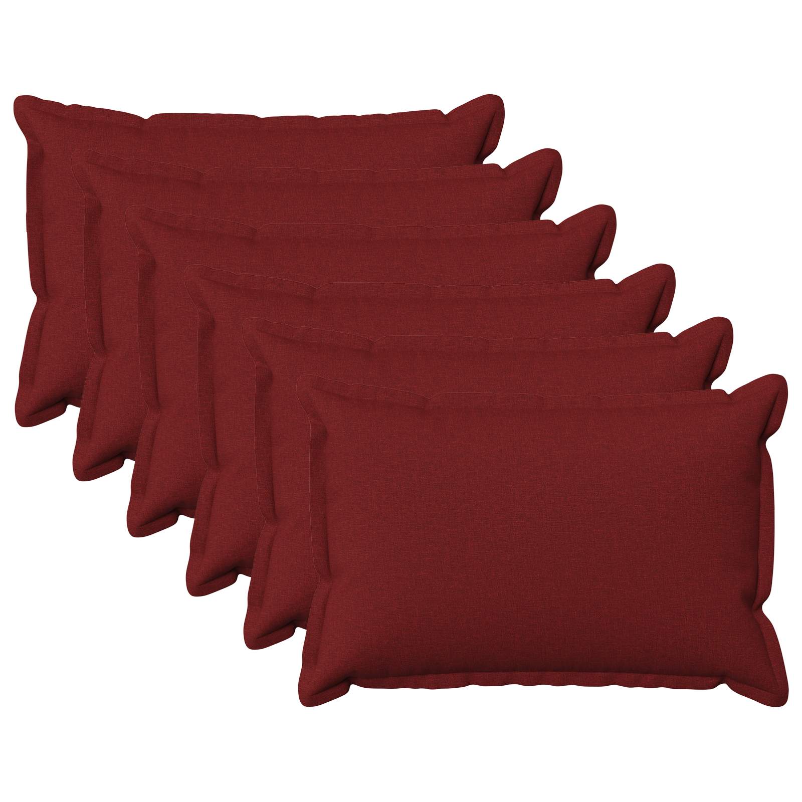 Párna huzat 6 pcs houten bordó 40 x 60 cm műlenszövet