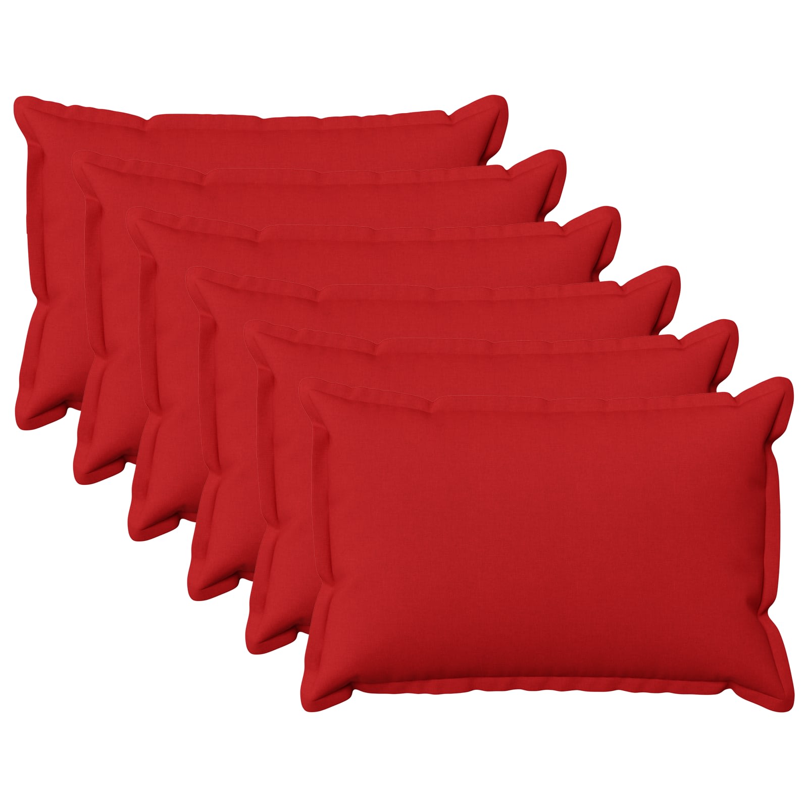 Párna huzat 6 pcs houten piros 40 x 60 cm műlenszövet