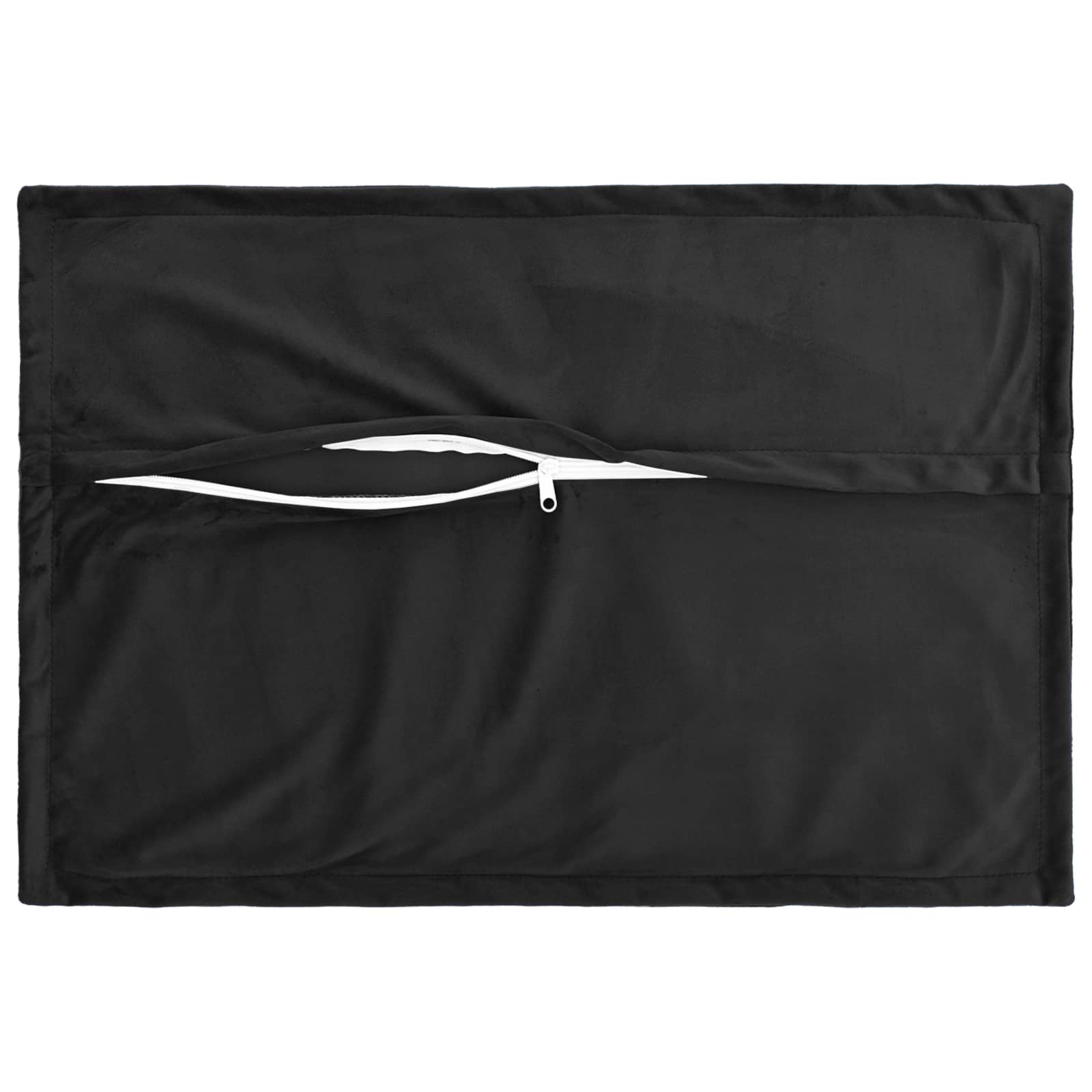 Párna huzat 6 pcs houten fekete 40 x 60 cm bársony