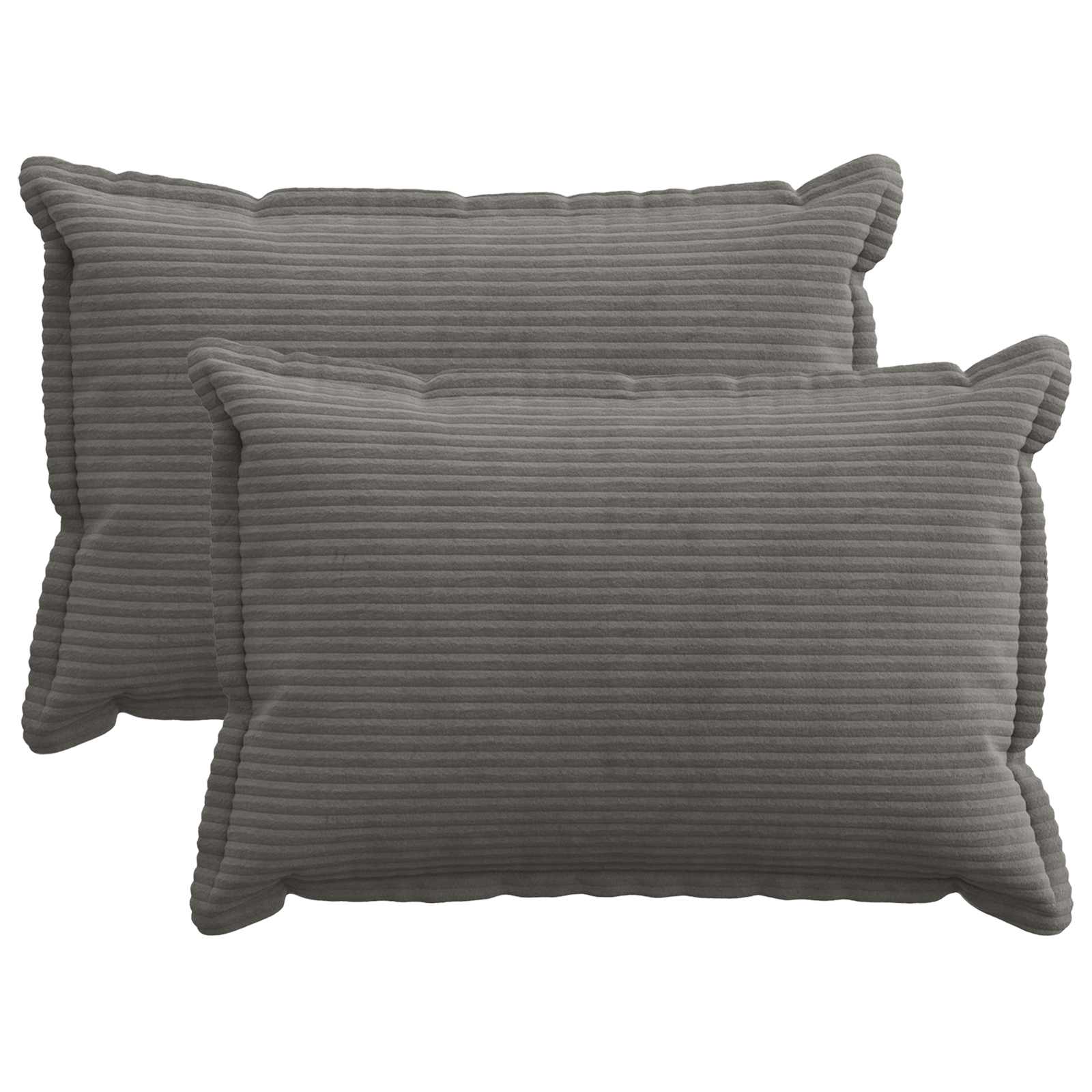 Párna huzat 2 db houten sötétszürke 40 x 60 cm cord