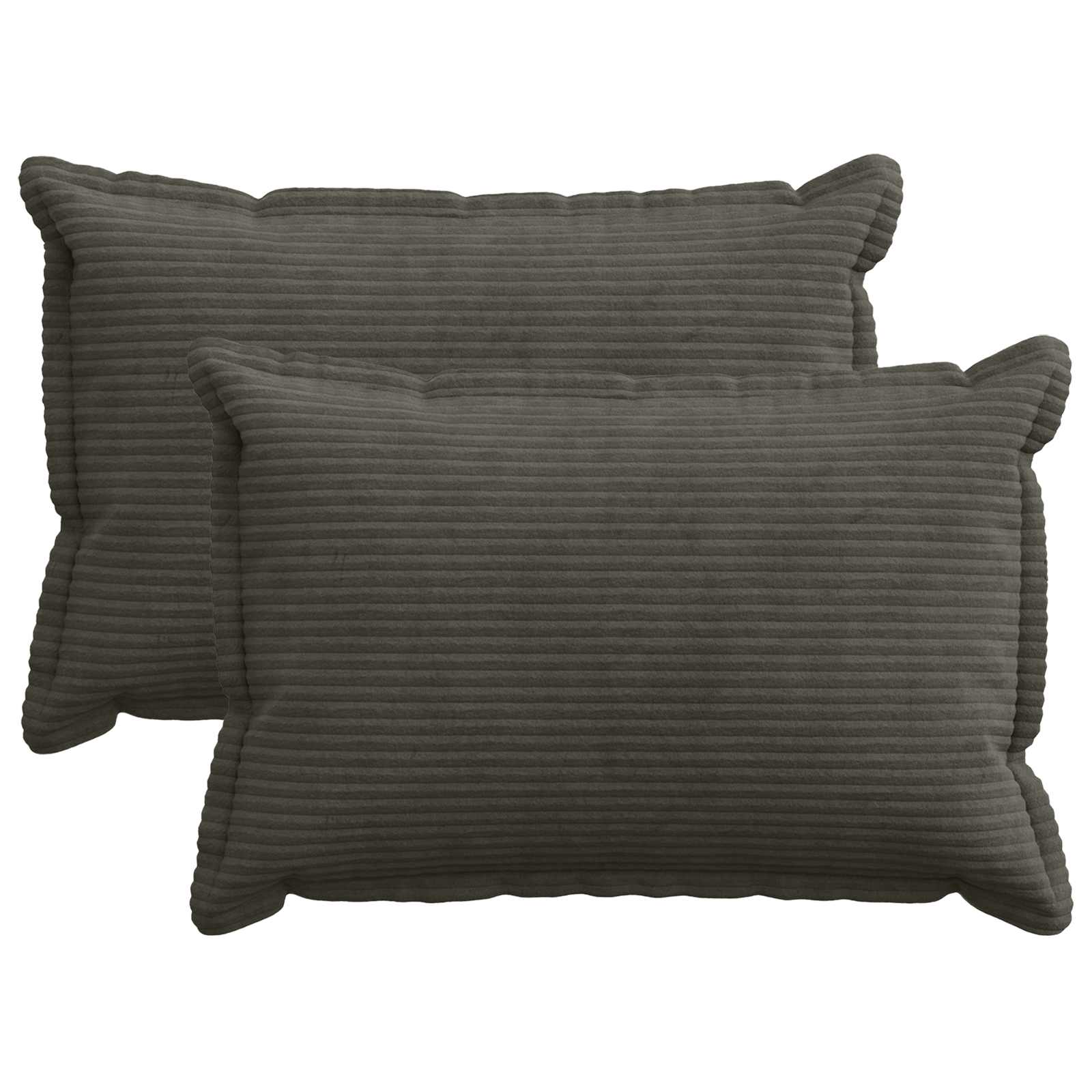 Párna huzat 2 db houten antracitszürke 40 x 60 cm cord
